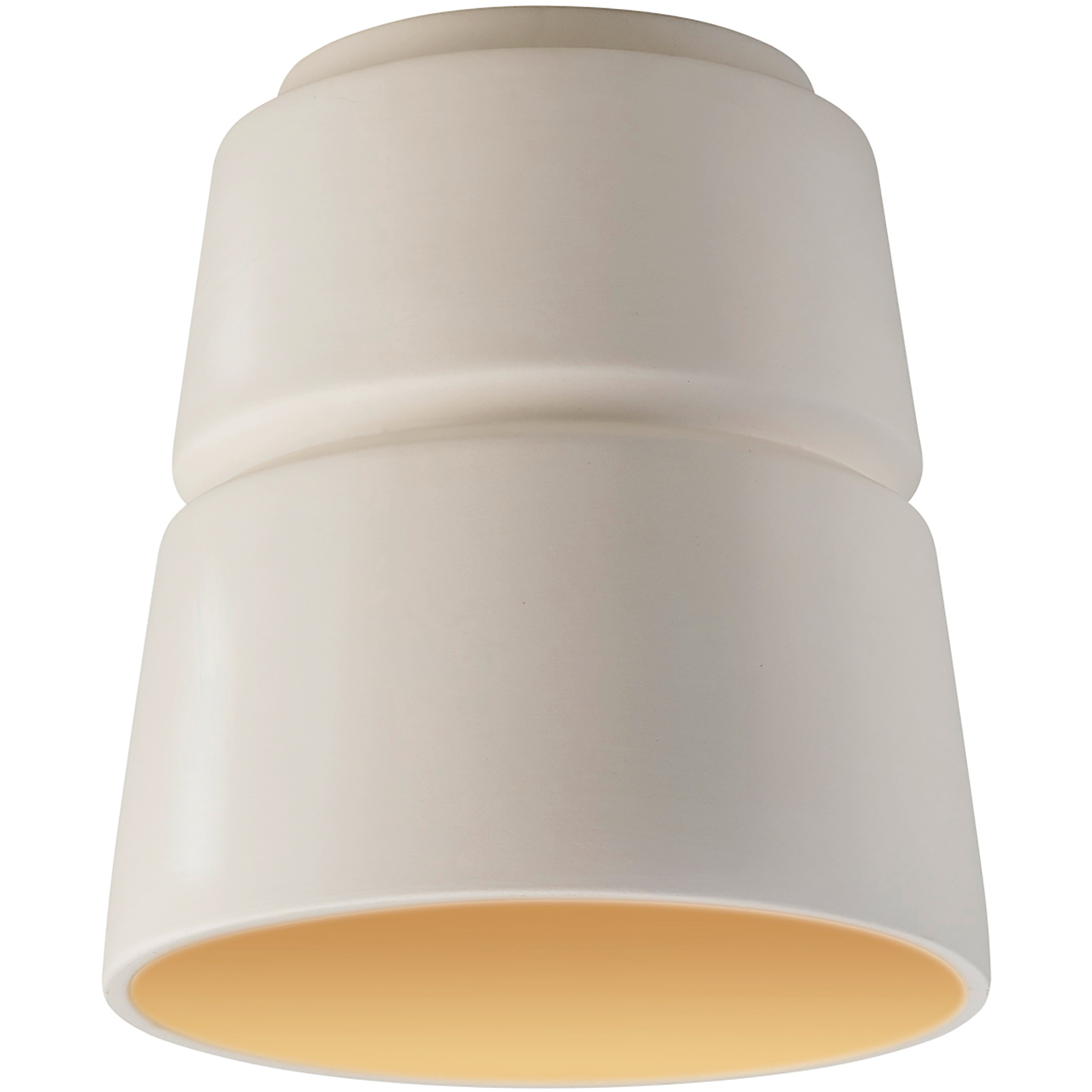 Radiance Collection LED 7.5 inch Matte White/Champagne Gold Outdoor Flush-Mount