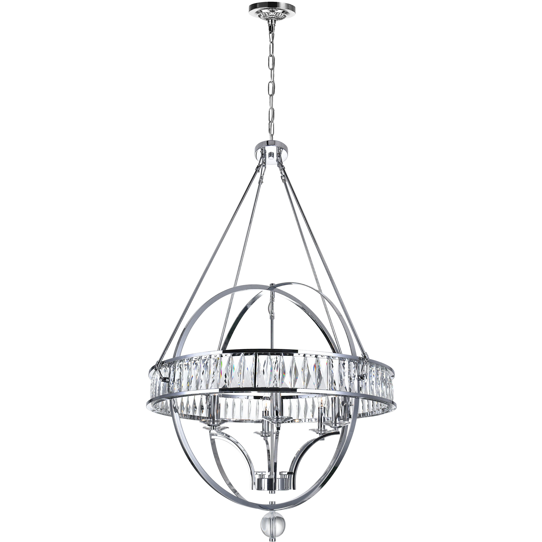 Arkansas 6 Light 30 inch Chrome Chandelier Ceiling Light