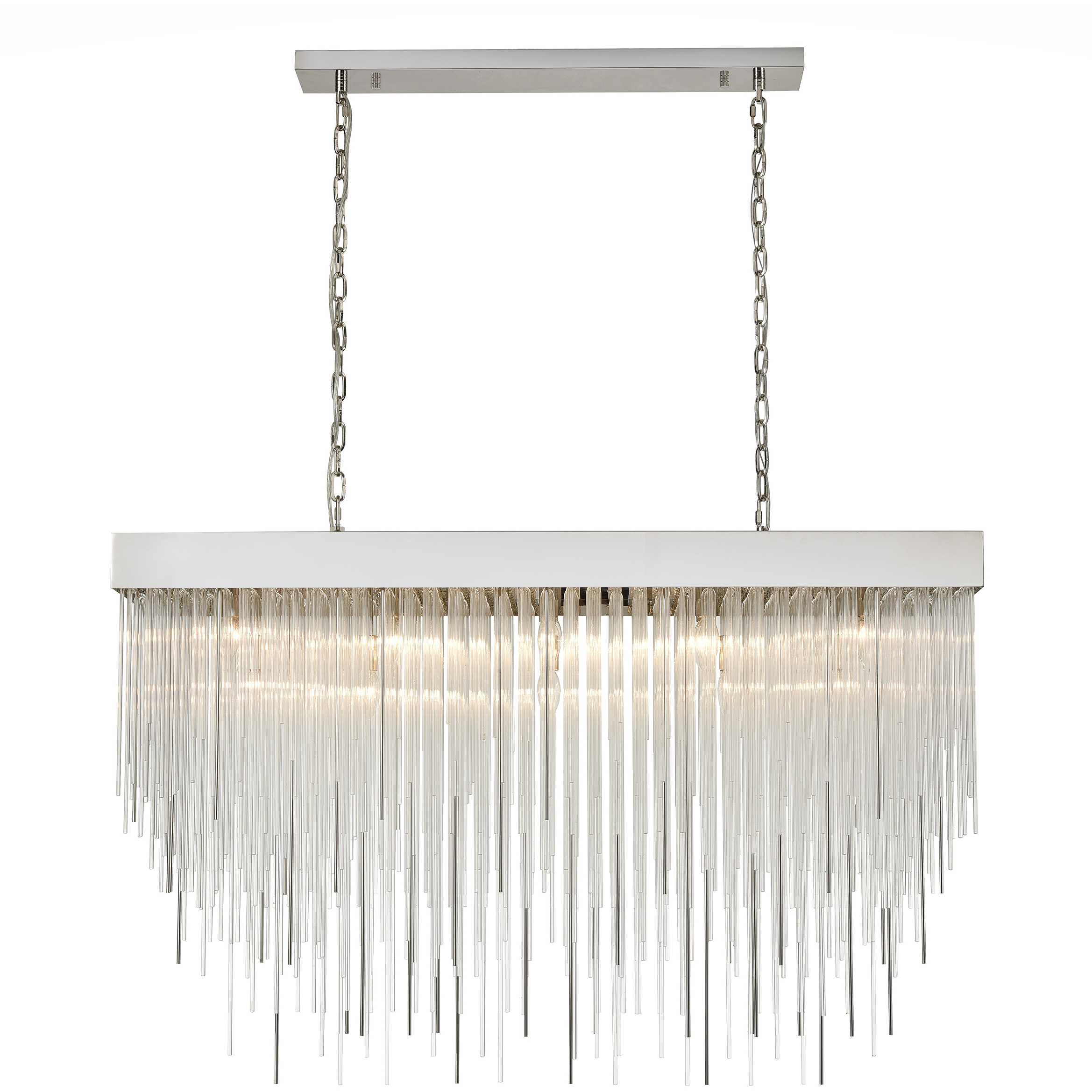 Waterfall 27 Light 18 inch Polished Nickel Chandelier Ceiling Light