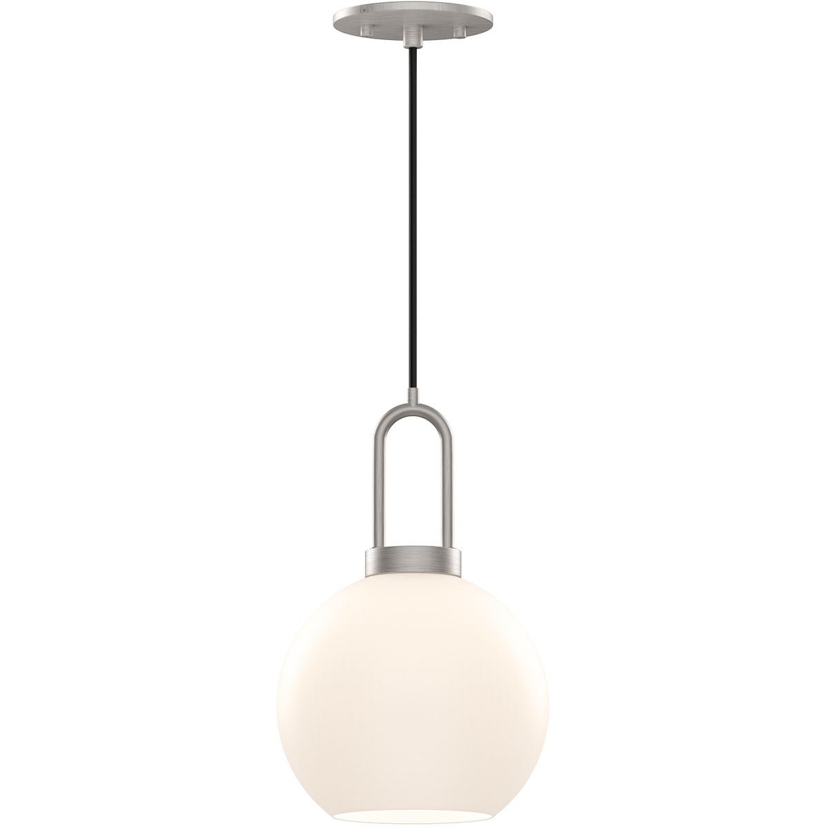 Alora Mood Soji 1 Light 7.88 inch Brushed Nickel Pendant Ceiling Light in Matte Opal Glass