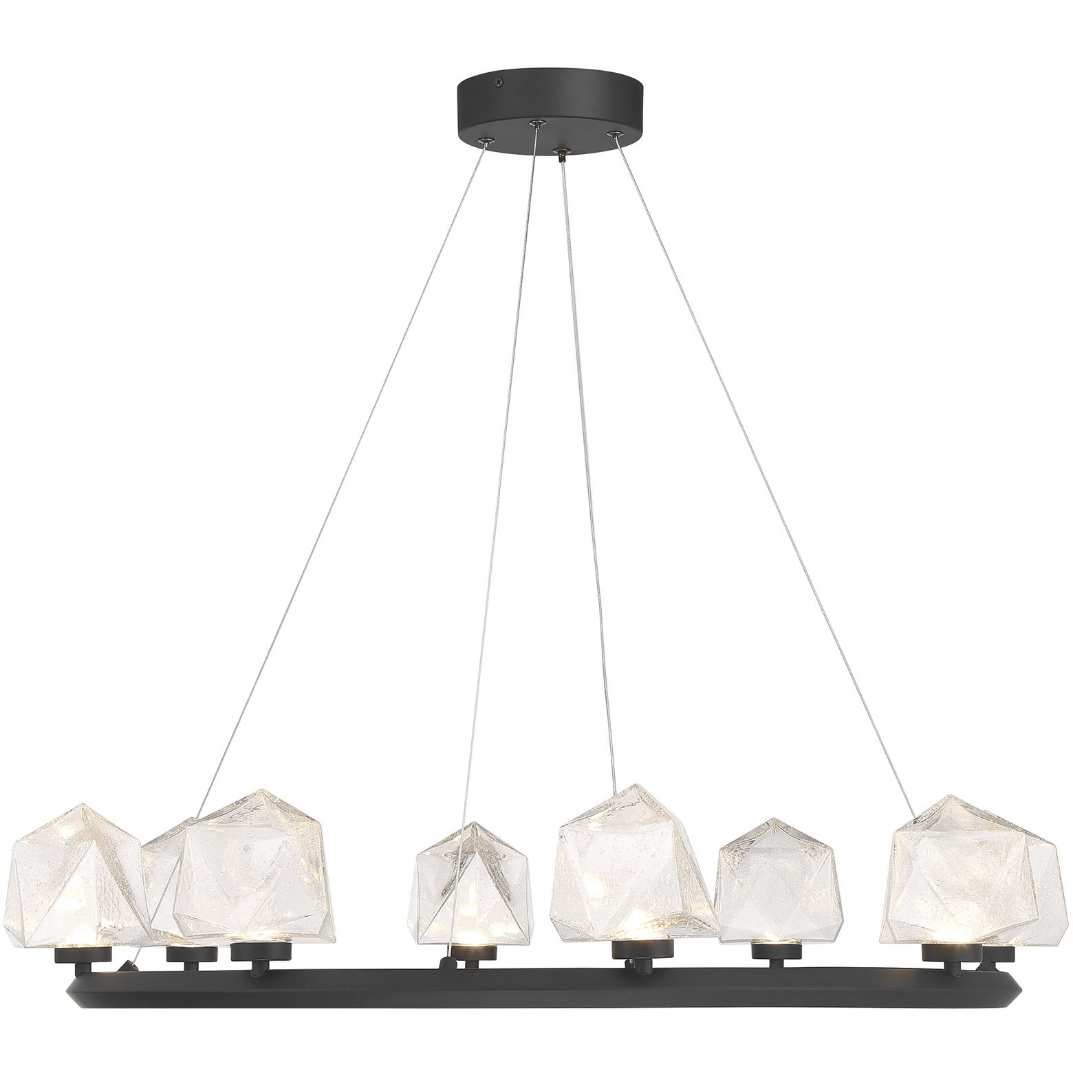 Castello LED 33.63 inch Matte Black Chandelier Ceiling Light