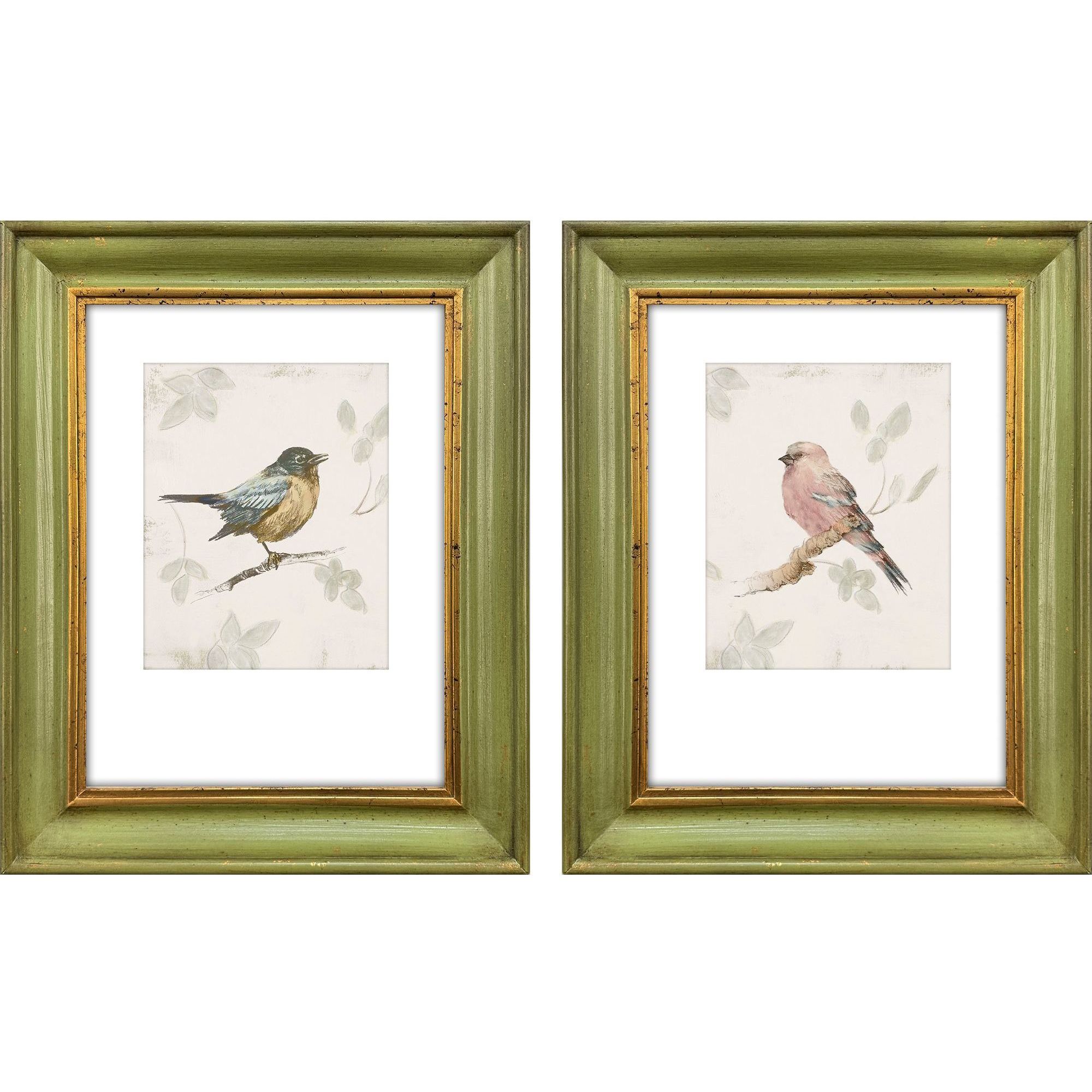 Paragon Green and Blue and Gray and White Framed Art