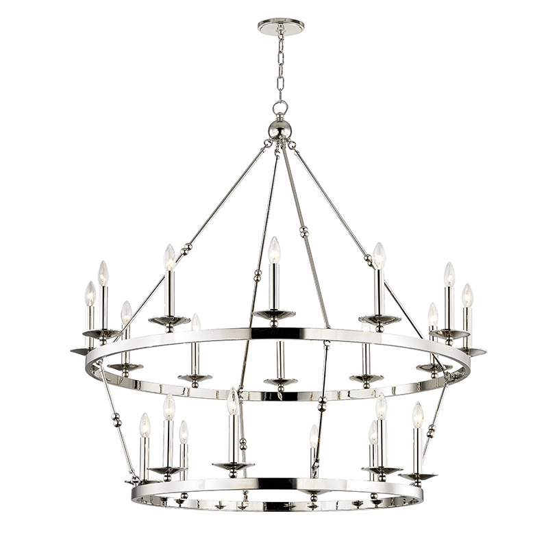 Allendale 20 Light 46.75 inch Polished Nickel Chandelier Ceiling Light