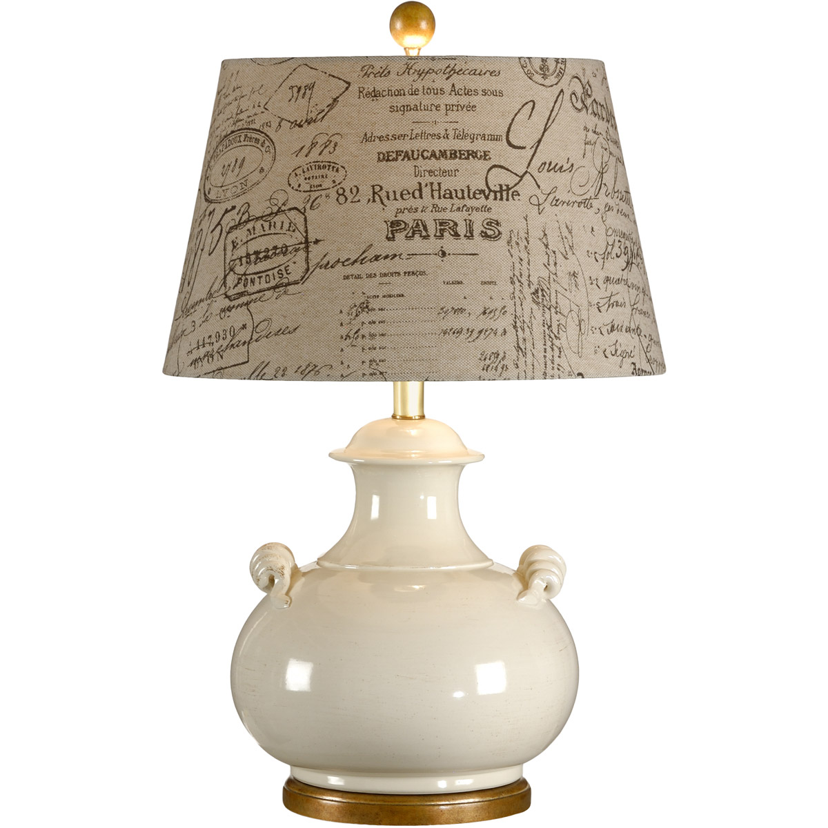 Wildwood 26 inch 100 watt Ivory White Table Lamp Portable Light