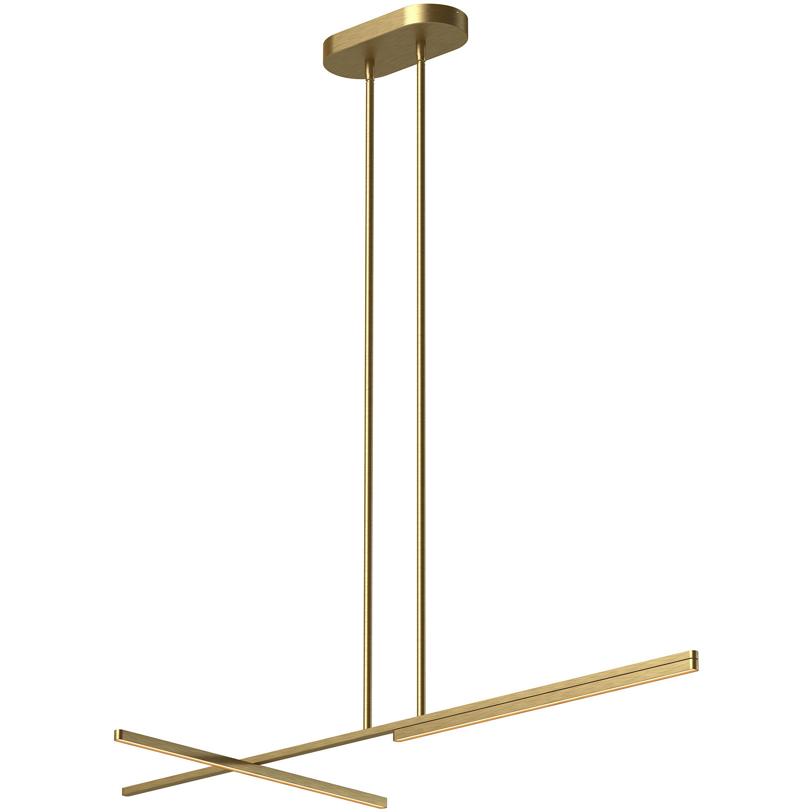 Shift LED 48.13 inch Brushed Gold Linear Pendant Ceiling Light