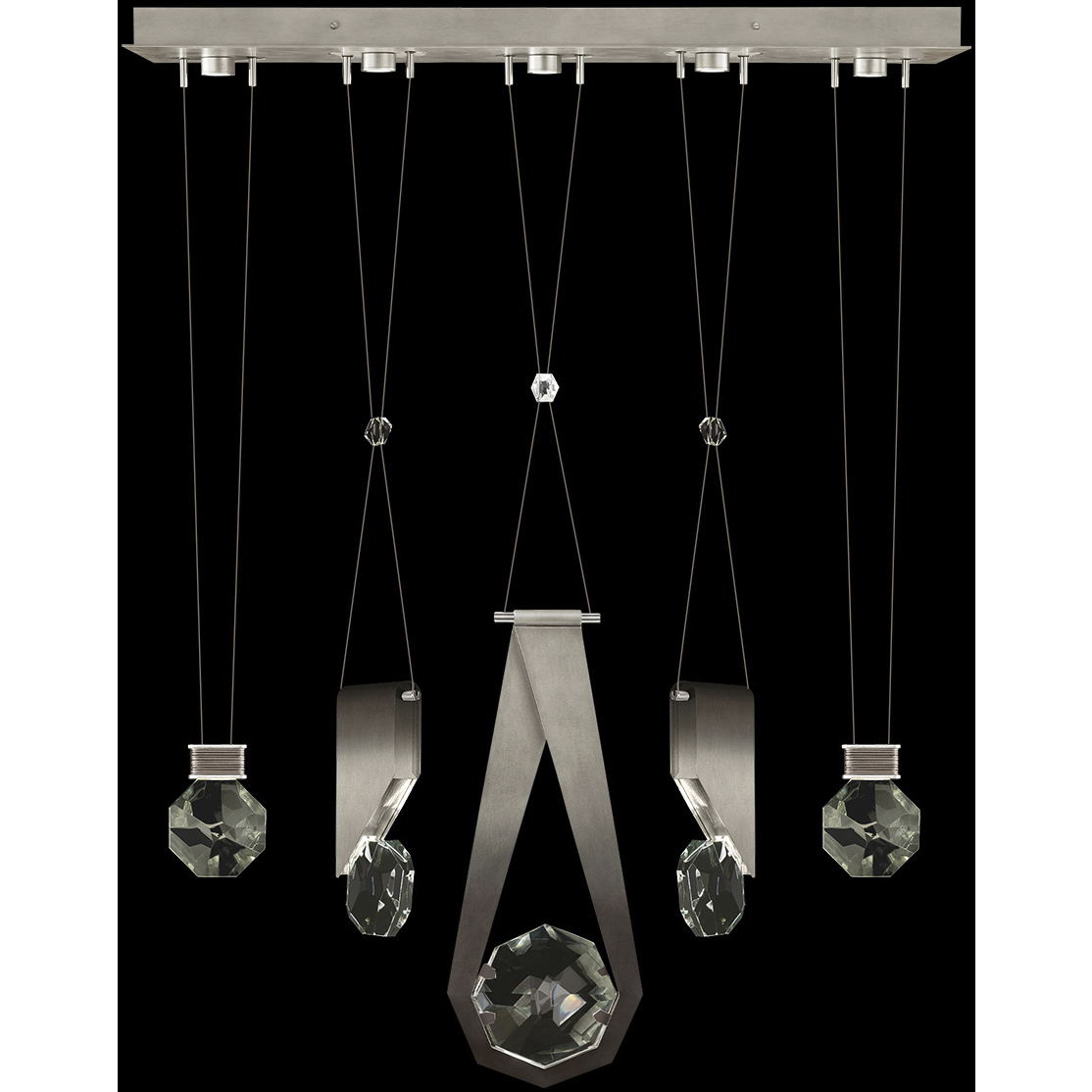 Aria 10 Light 43 inch Silver Pendant Ceiling Light