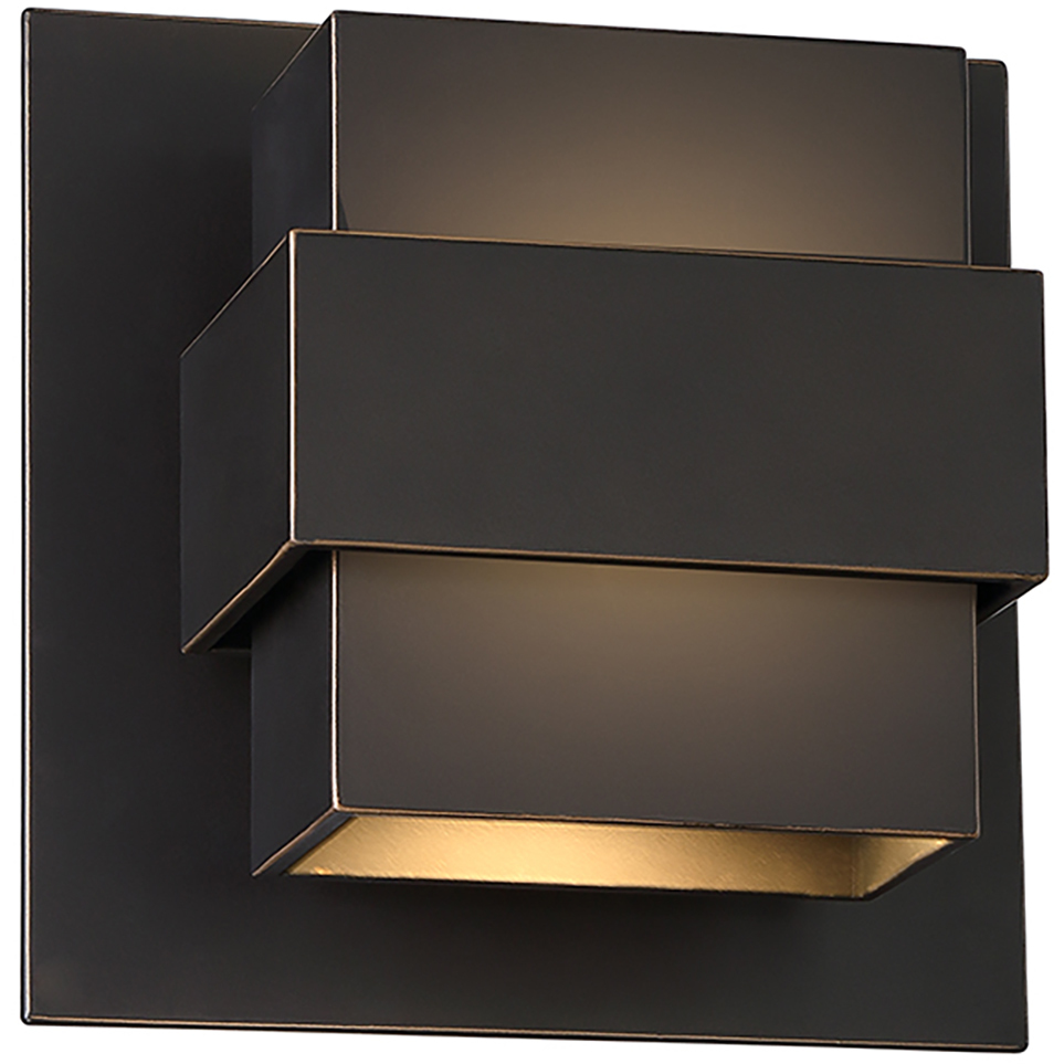 Pandora LED 7 inch Oil Rubbed Bronze Outdoor Wall Light in 7in.