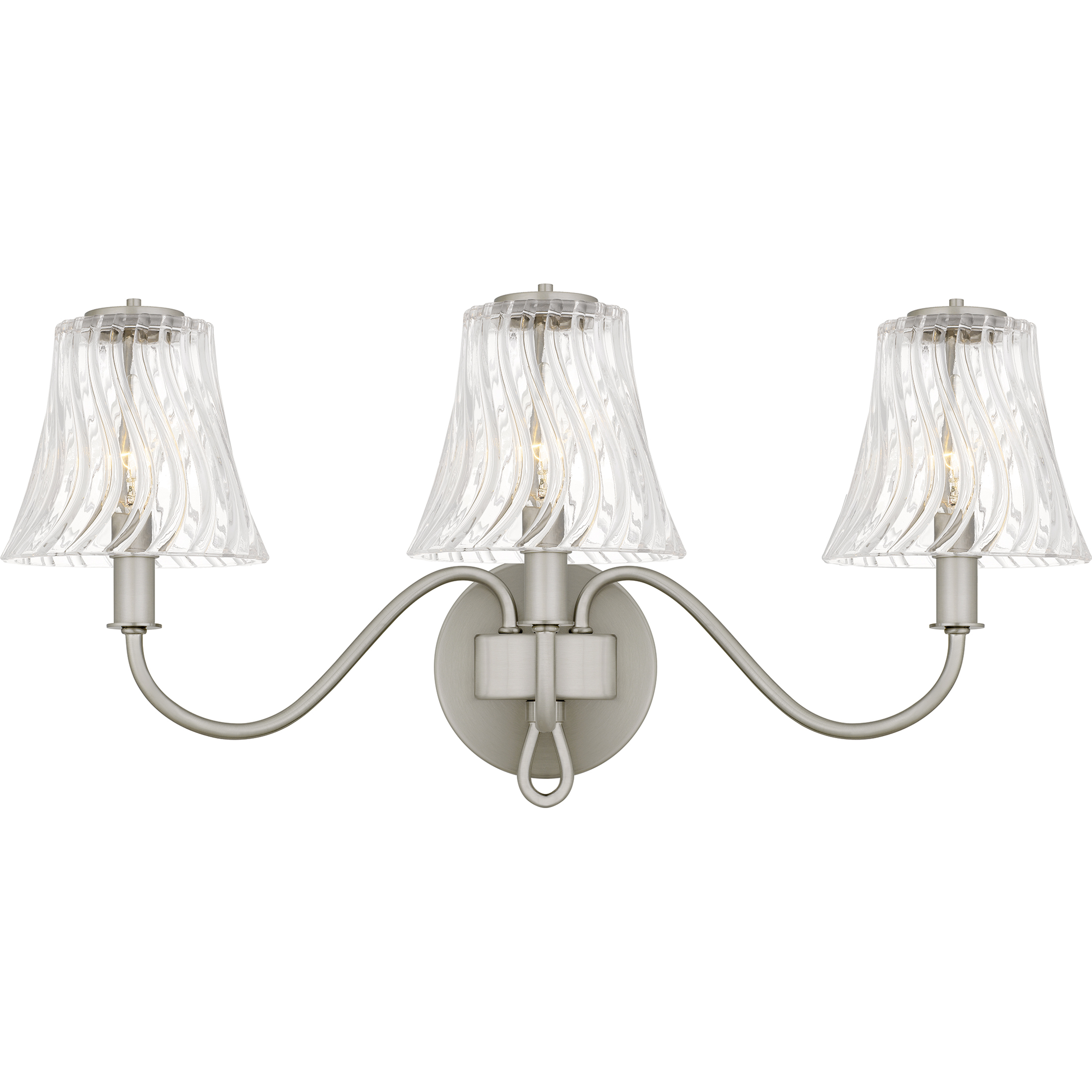 McKinney 3 Light 23 inch Brushed Nickel Bath Light Wall Light
