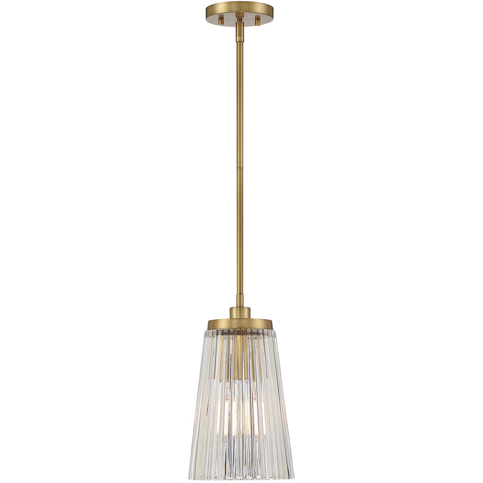 Chantilly 1 Light 8 inch Warm Brass Pendant Ceiling Light, Essentials