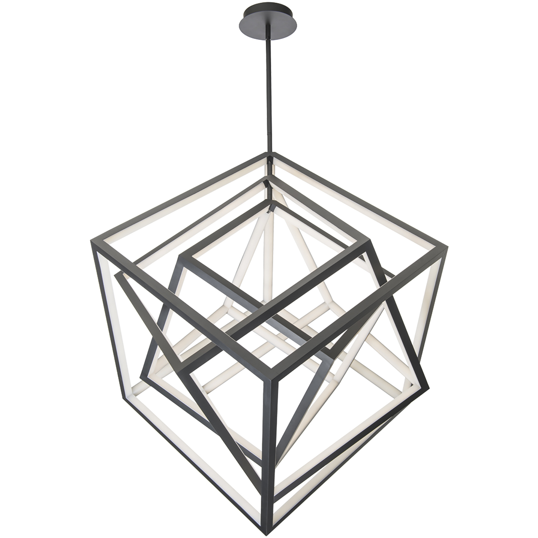 Atlas LED 40.63 inch Black Chandelier Ceiling Light, dweLED