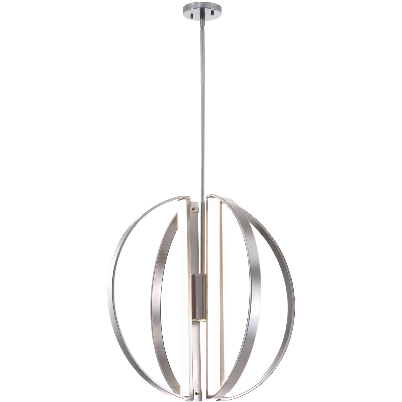 Liv LED 24 inch Brushed Nickel Chandelier Ceiling Light
