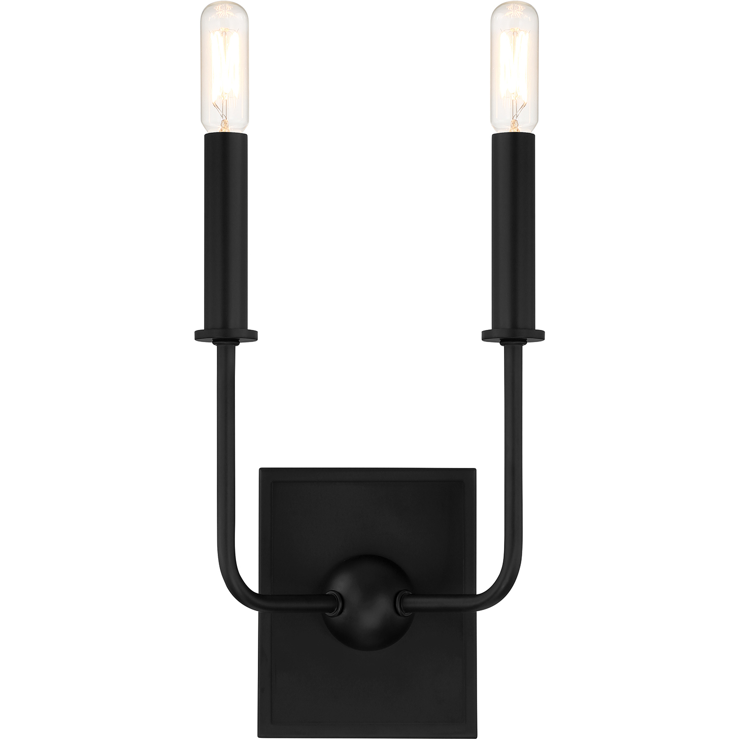 Avondale 2 Light 7 inch Matte Black ADA Wall Sconce Wall Light, Essentials
