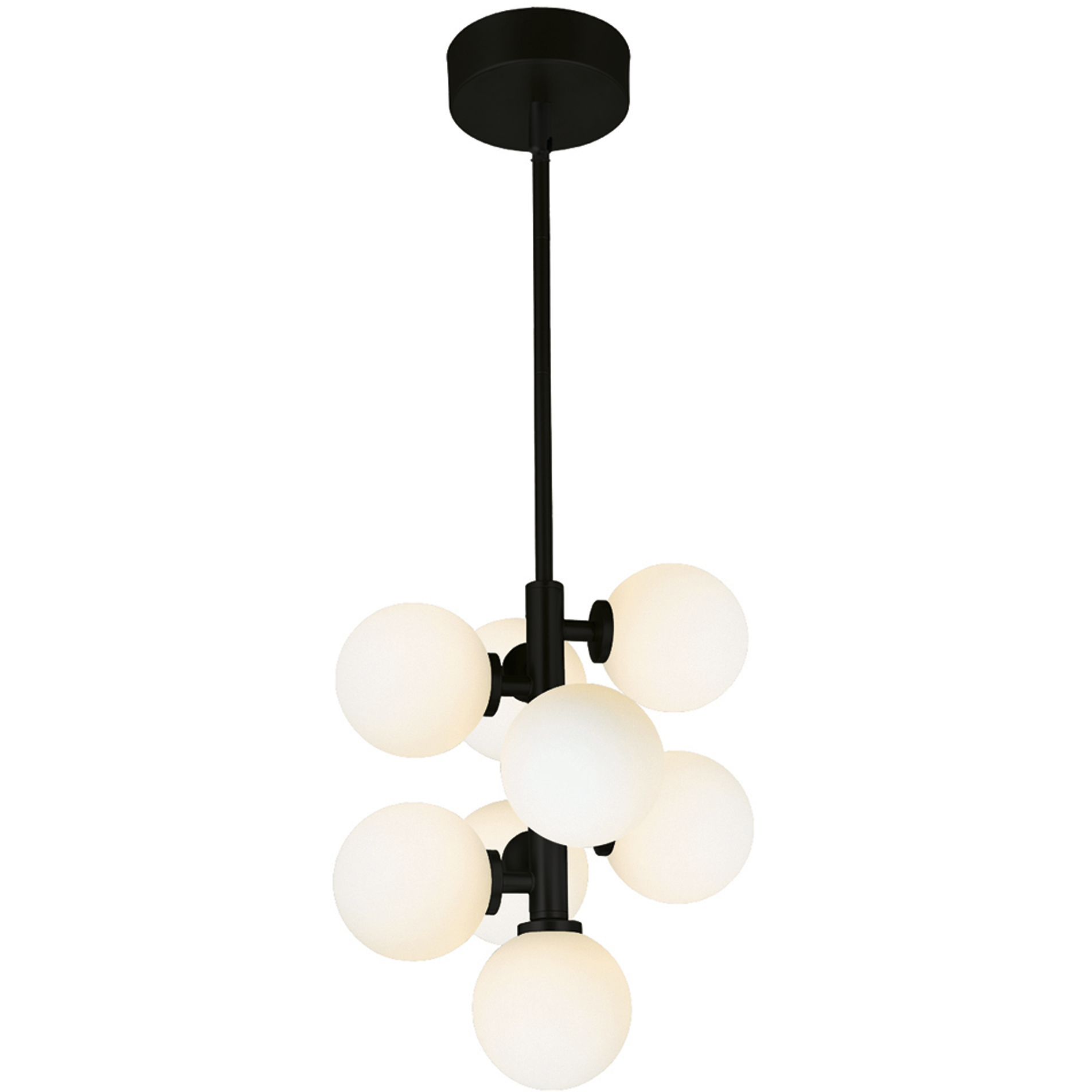 Arya 8 Light 12 inch Black Pendant Ceiling Light
