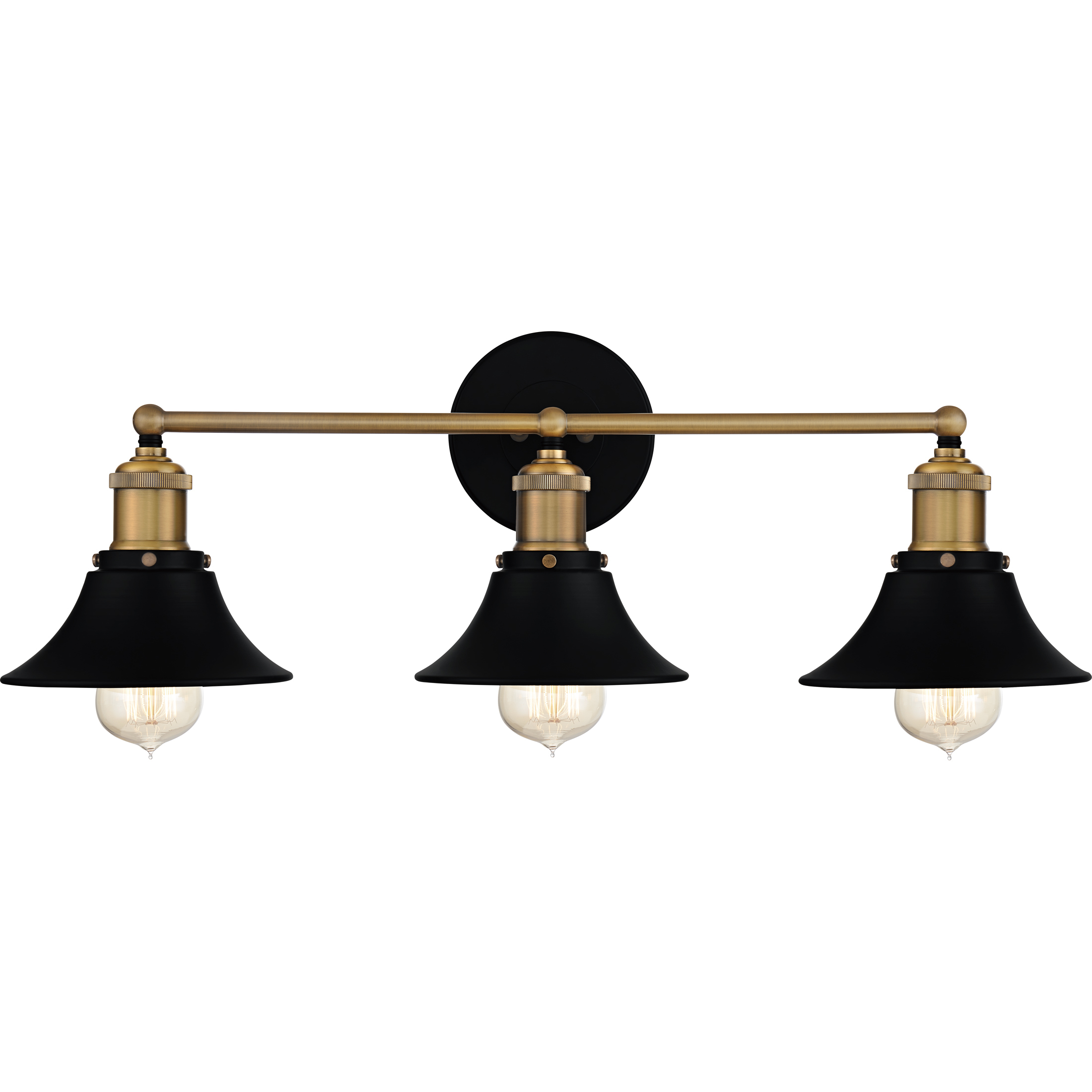 Trafalgar 3 Light 24 inch Matte Black Bath Light Wall Light