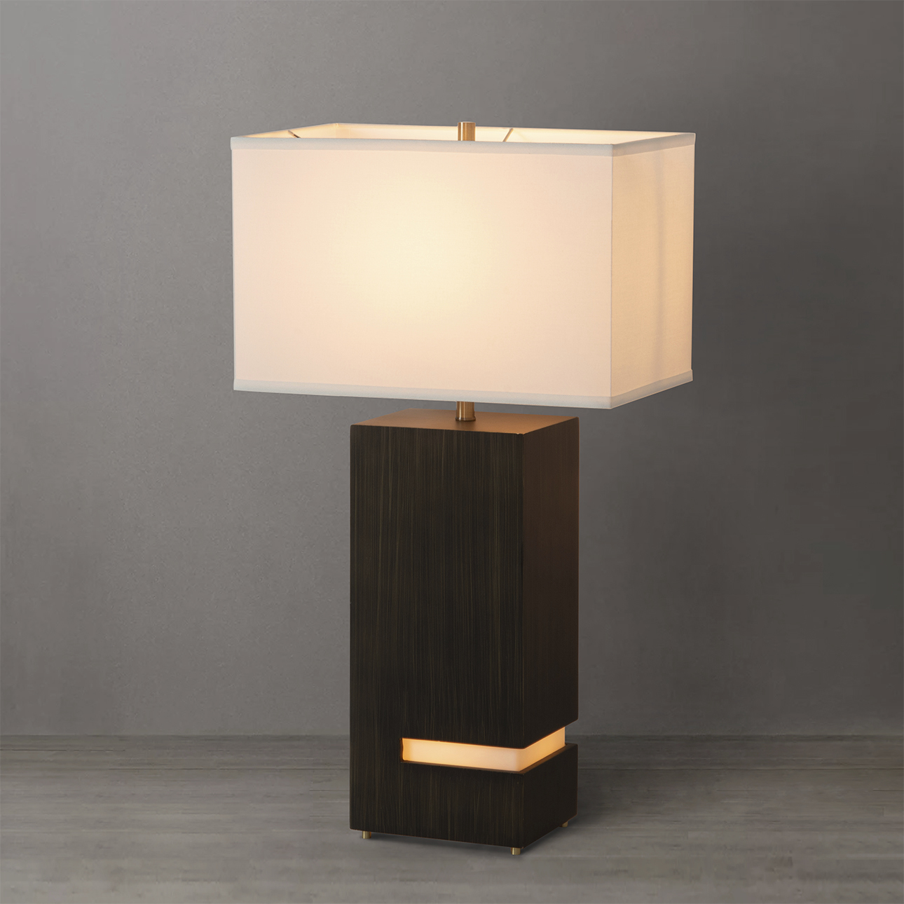 Zen 28 inch 9 watt Ebony and Weathered Brass Table Lamp Portable Light
