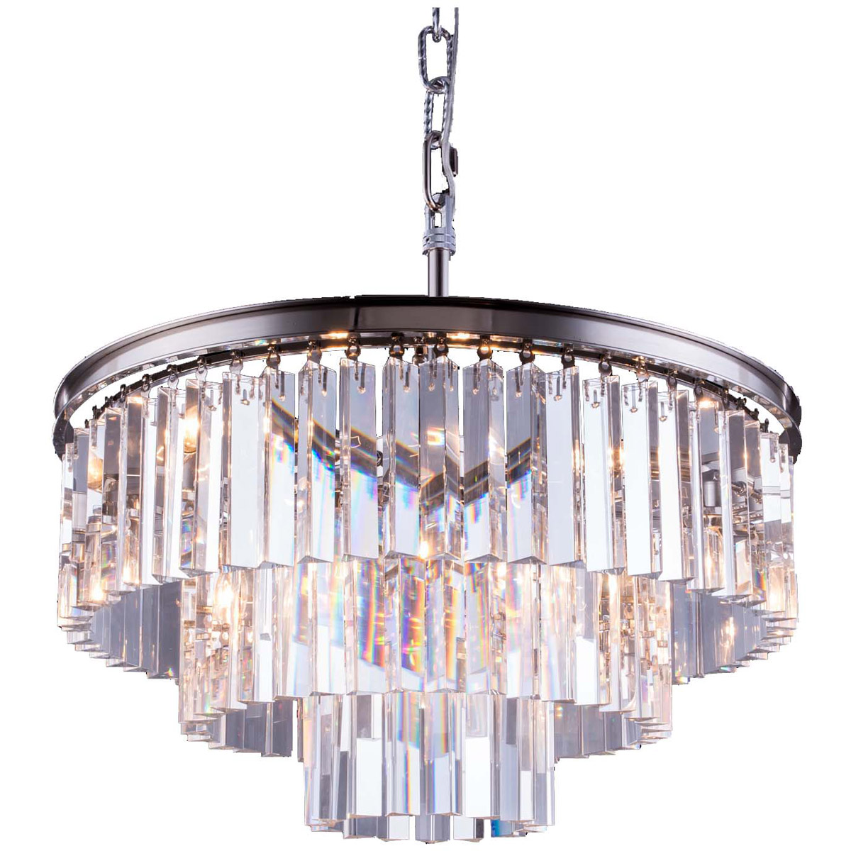 Sydney 9 Light 26 inch Polished Nickel Chandelier Ceiling Light in Clear, Urban Classic