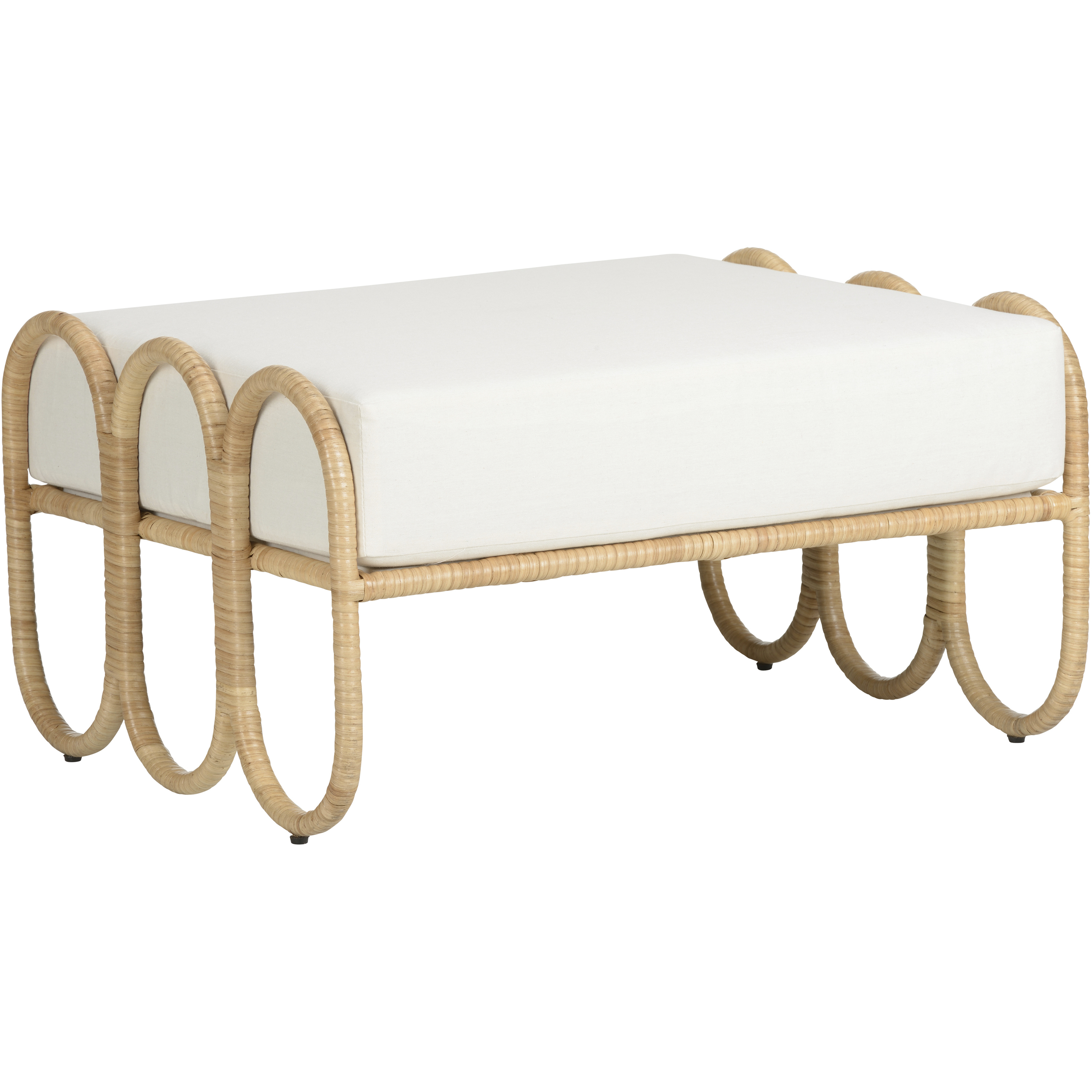 Cuixmala 17.25 inch Brown Ottoman