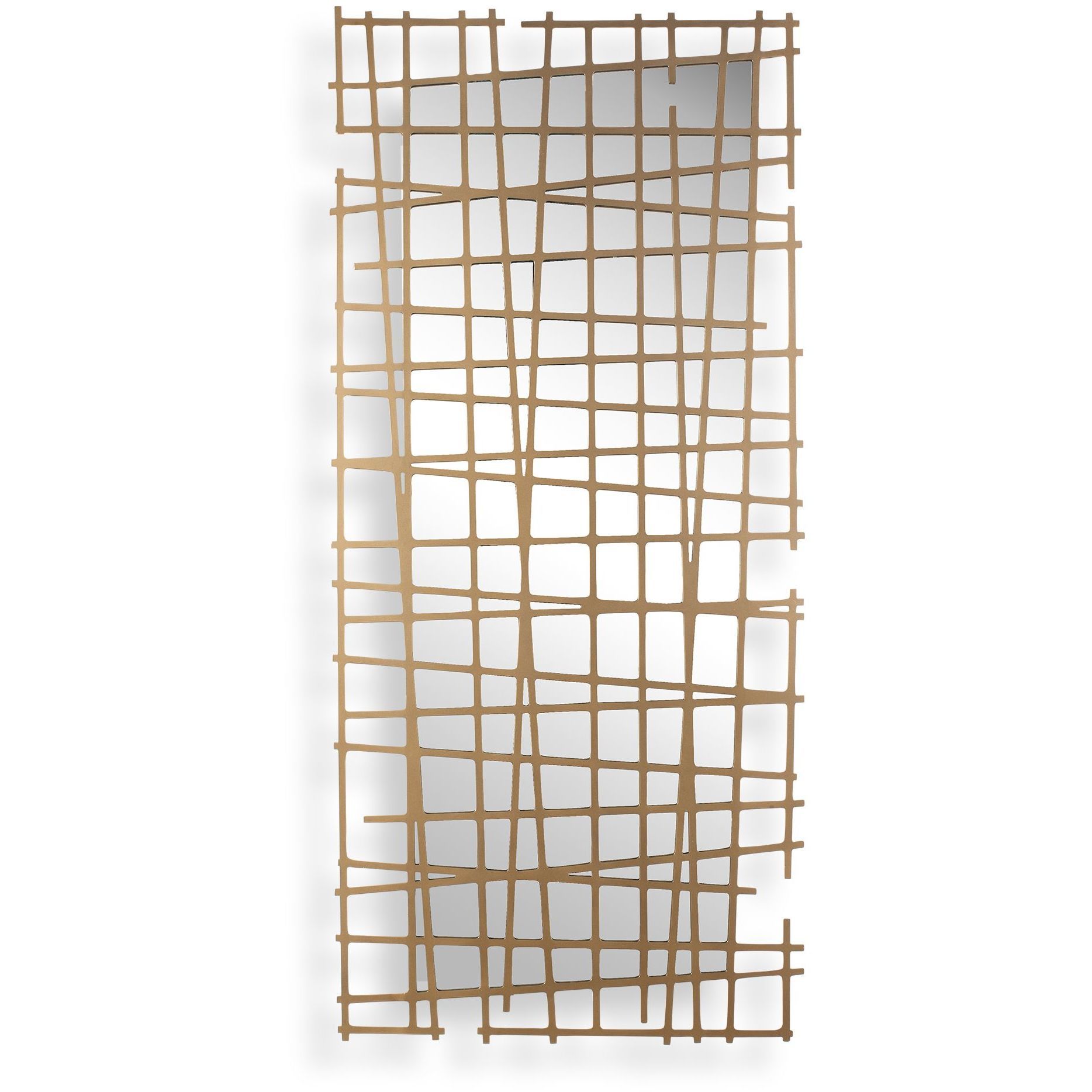 Golden Intersection Antique Gold Mirrored Wall Decor