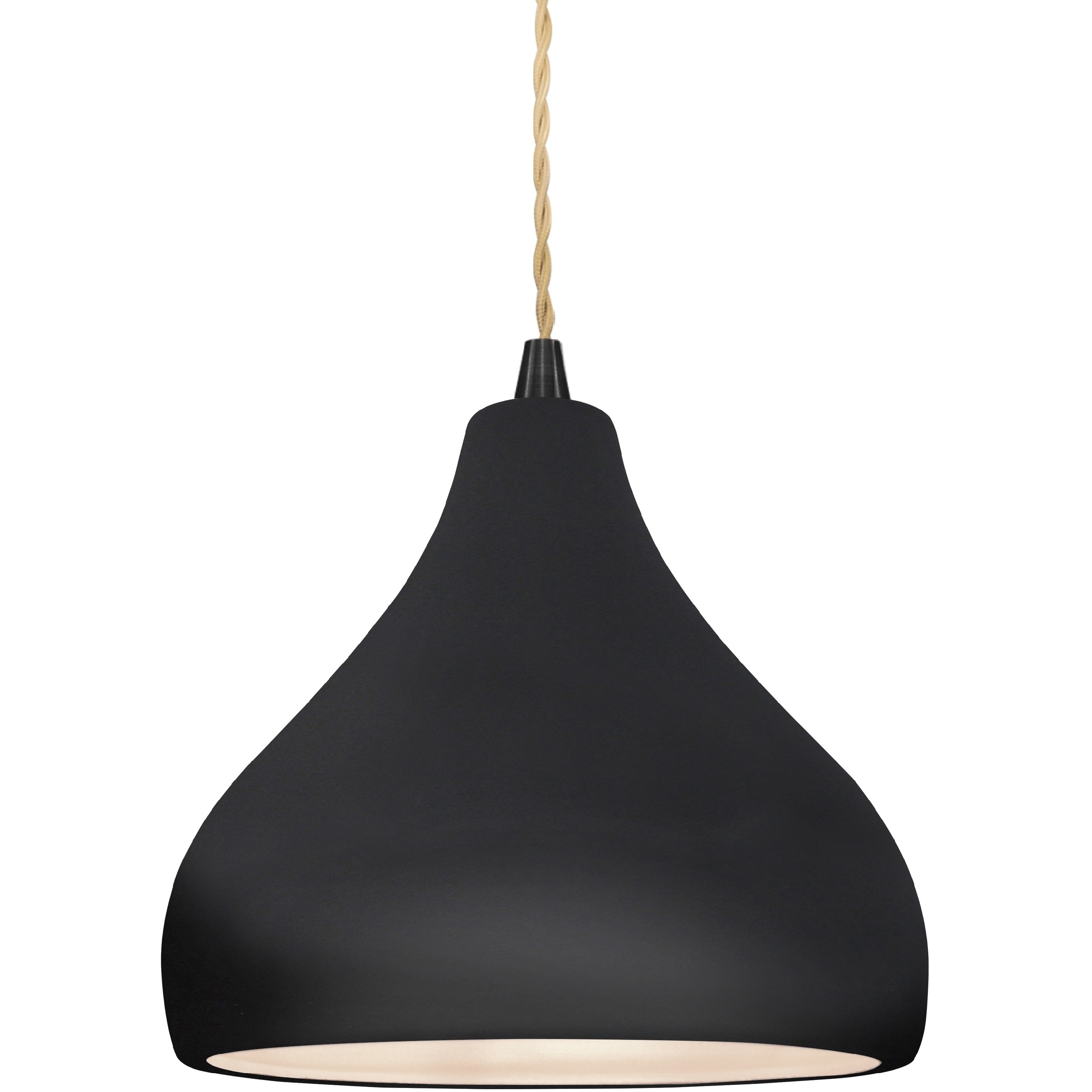 Radiance 1 Light 8 inch Gloss Black and Matte Black Pendant Ceiling Light
