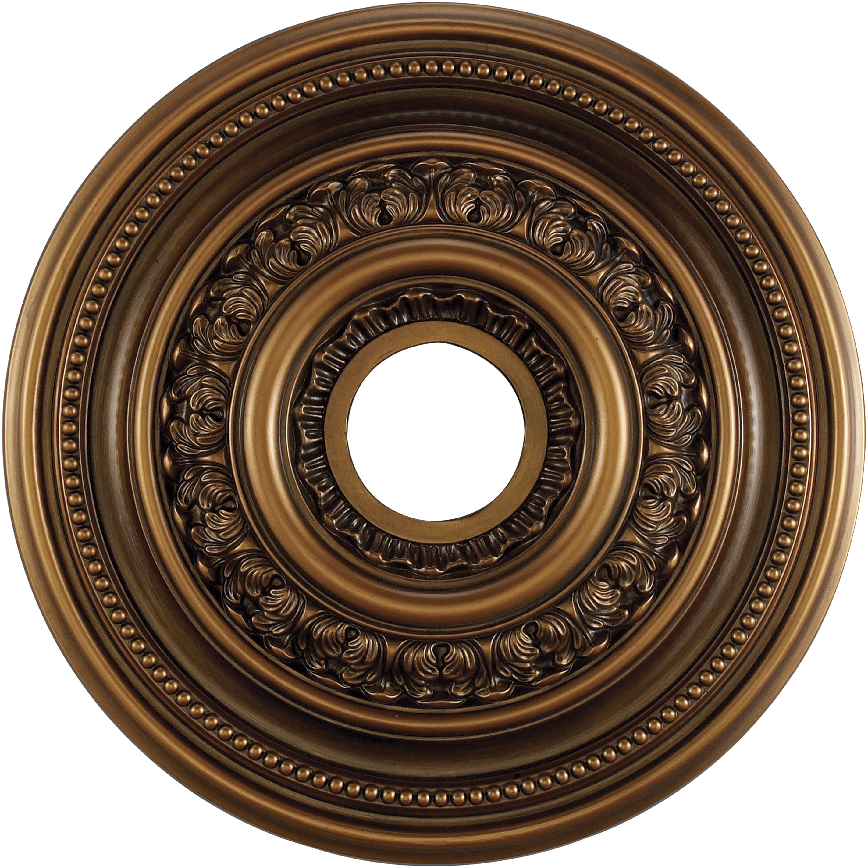 English Study Antique Bronze Medallion