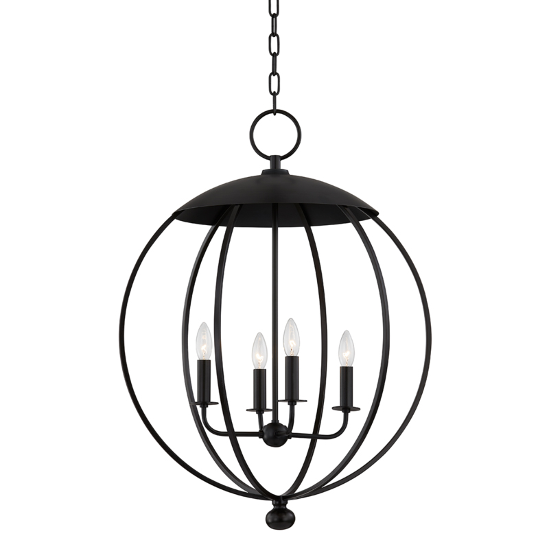 Wesley 4 Light 24 inch Aged Iron Pendant Ceiling Light