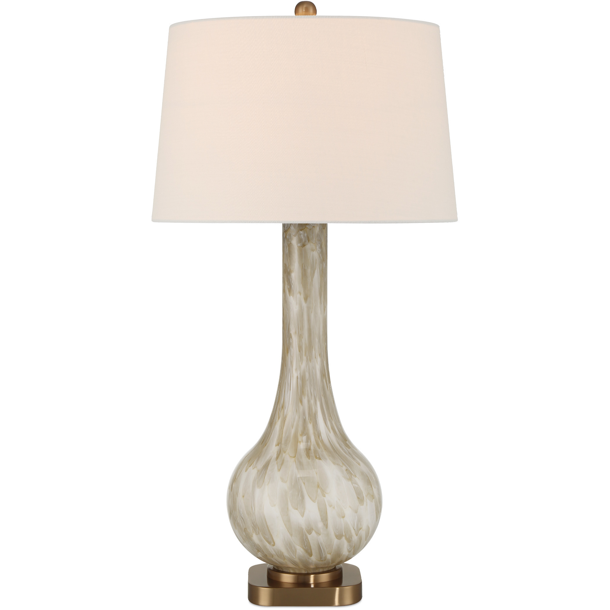 Bombon 31 inch 150 watt Pale Brown and Off-White and Antique Brass Table Lamp Portable Light