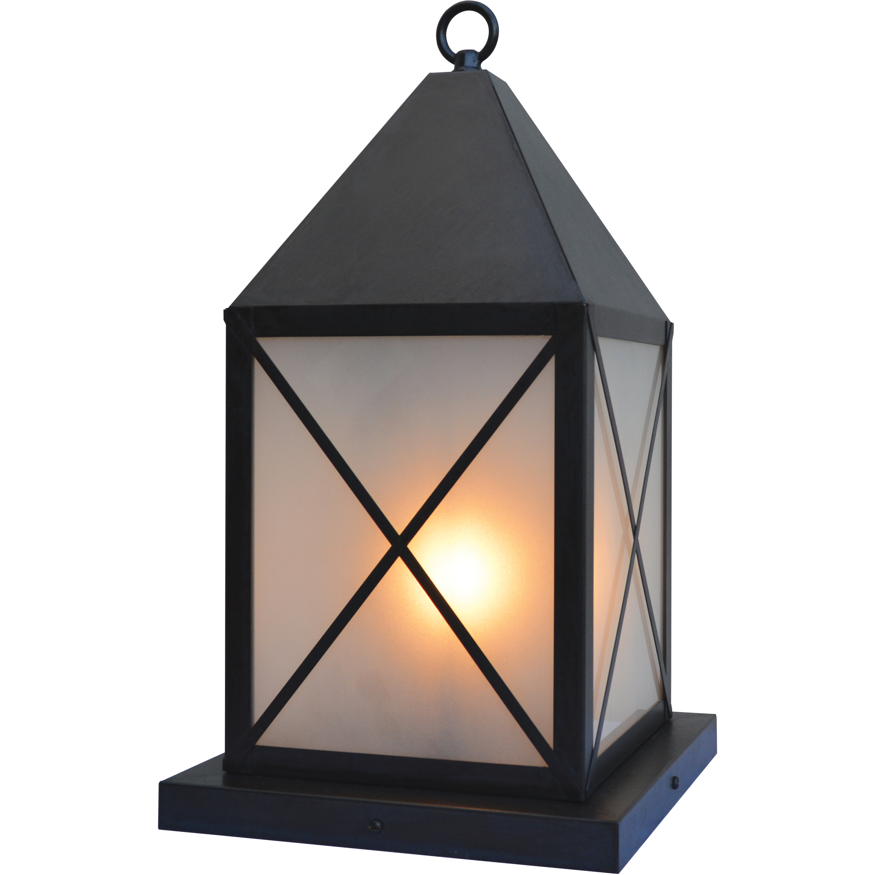 Nottingham 1 Light 18 inch Mission Brown Column Mount in Clear
