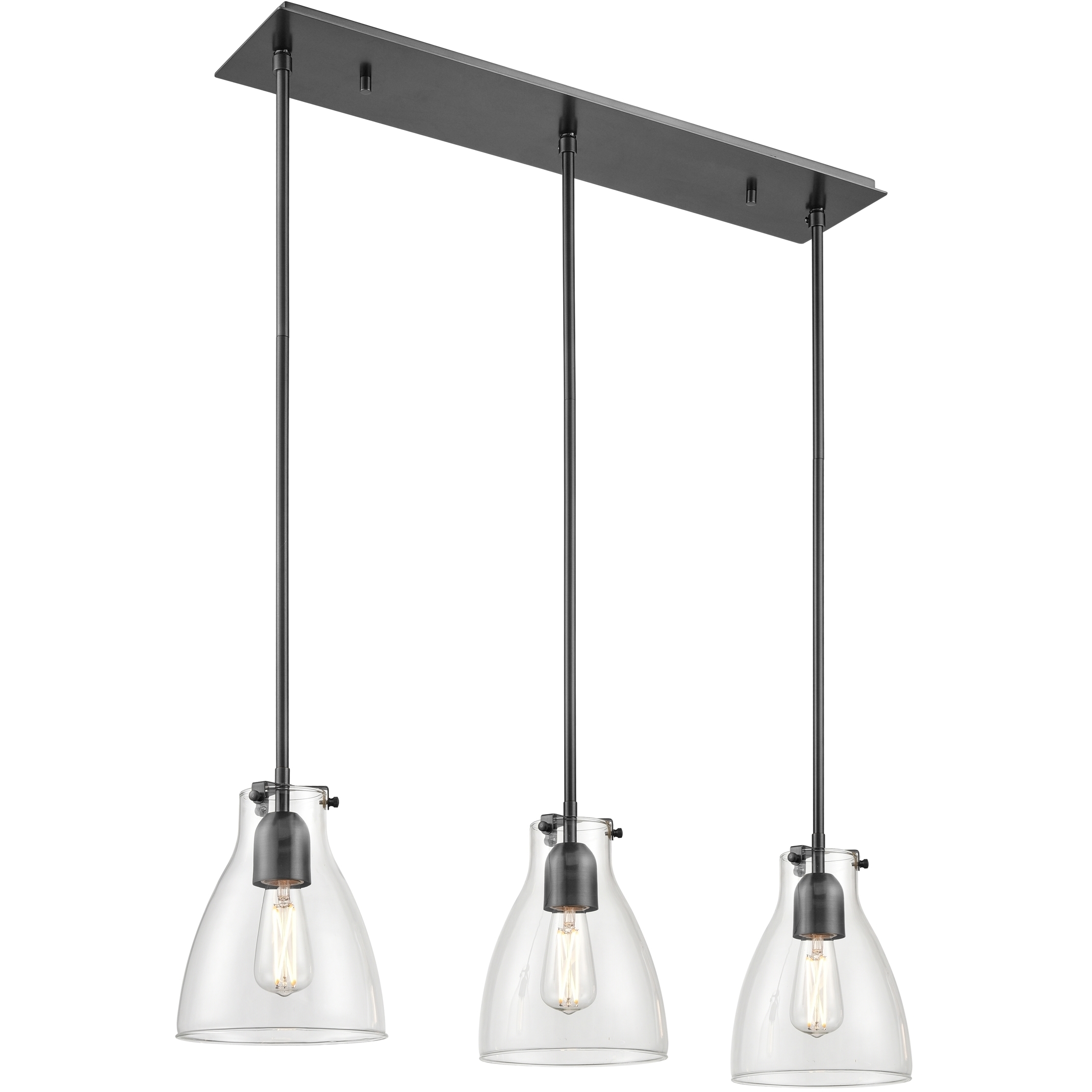 Emma Linear Ceiling Light in Ebony