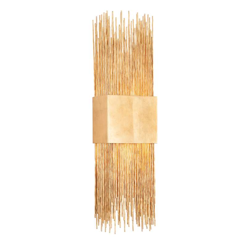 Sabine 8 Light 7 inch Vintage Gold Leaf Wall Sconce Wall Light