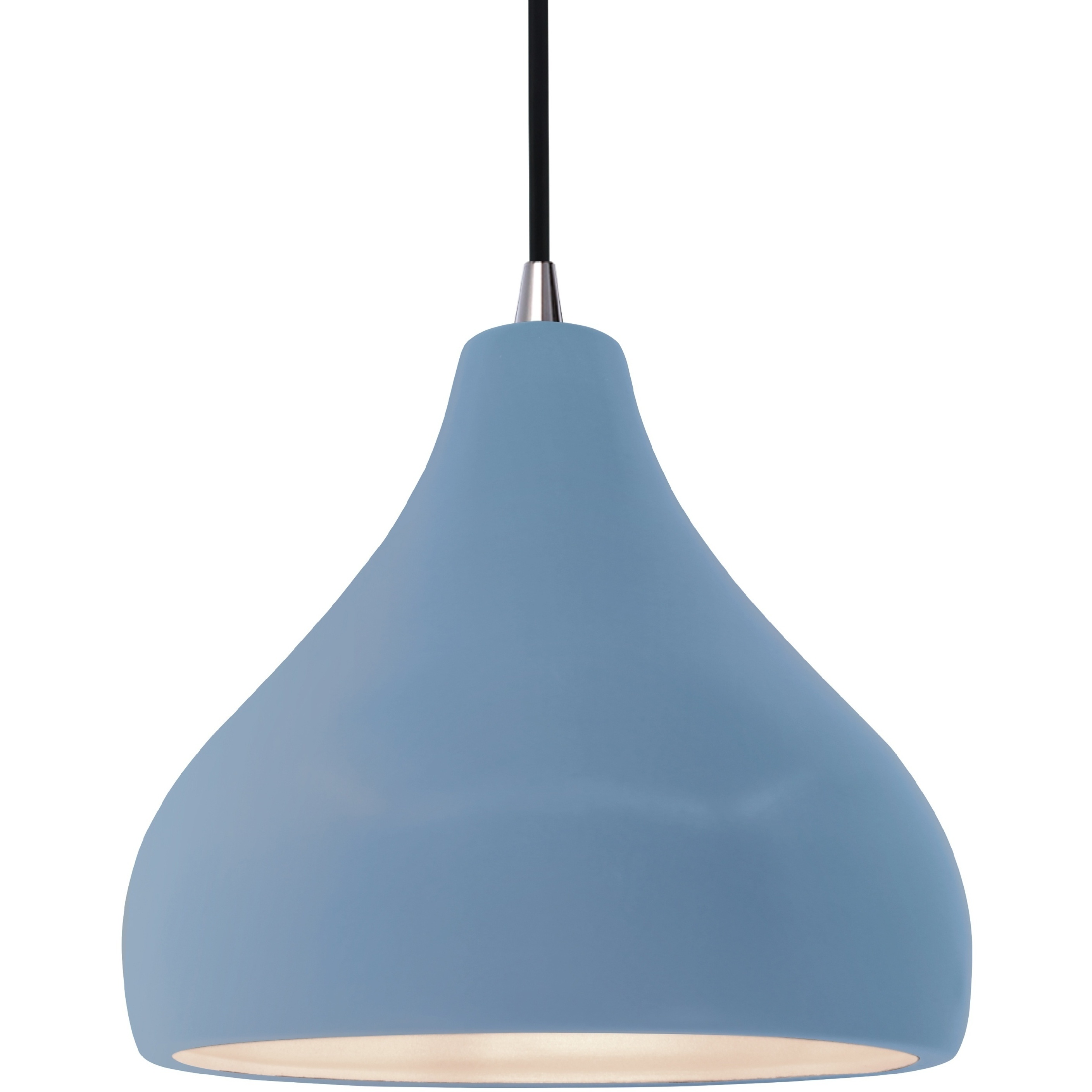 Radiance 1 Light 11.5 inch Sky Blue and Brushed Nickel Pendant Ceiling Light