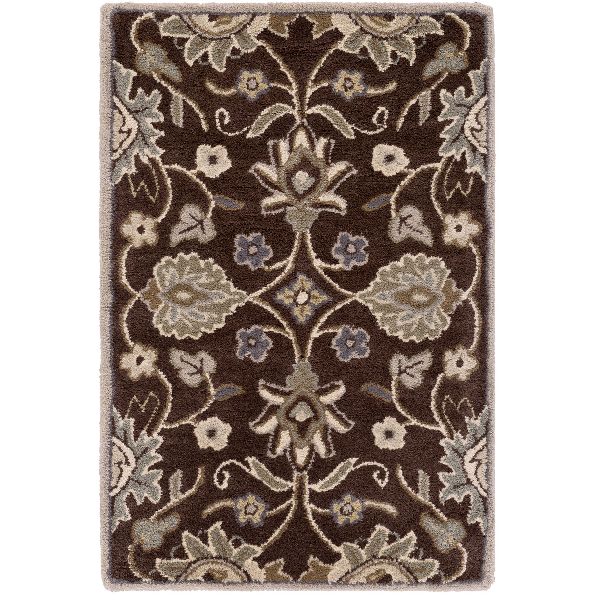 Caesar 48 X 48 inch Dark Brown/Taupe/Khaki/Medium Gray/Charcoal Rugs, Wool