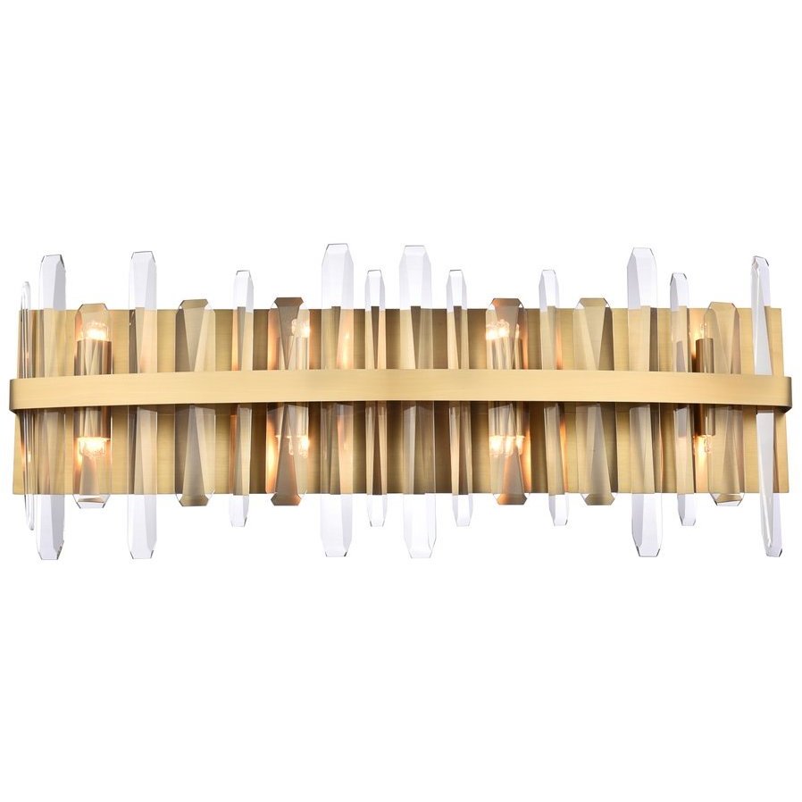 Serena 8 Light 30 inch Satin Gold Bath Sconce Wall Light