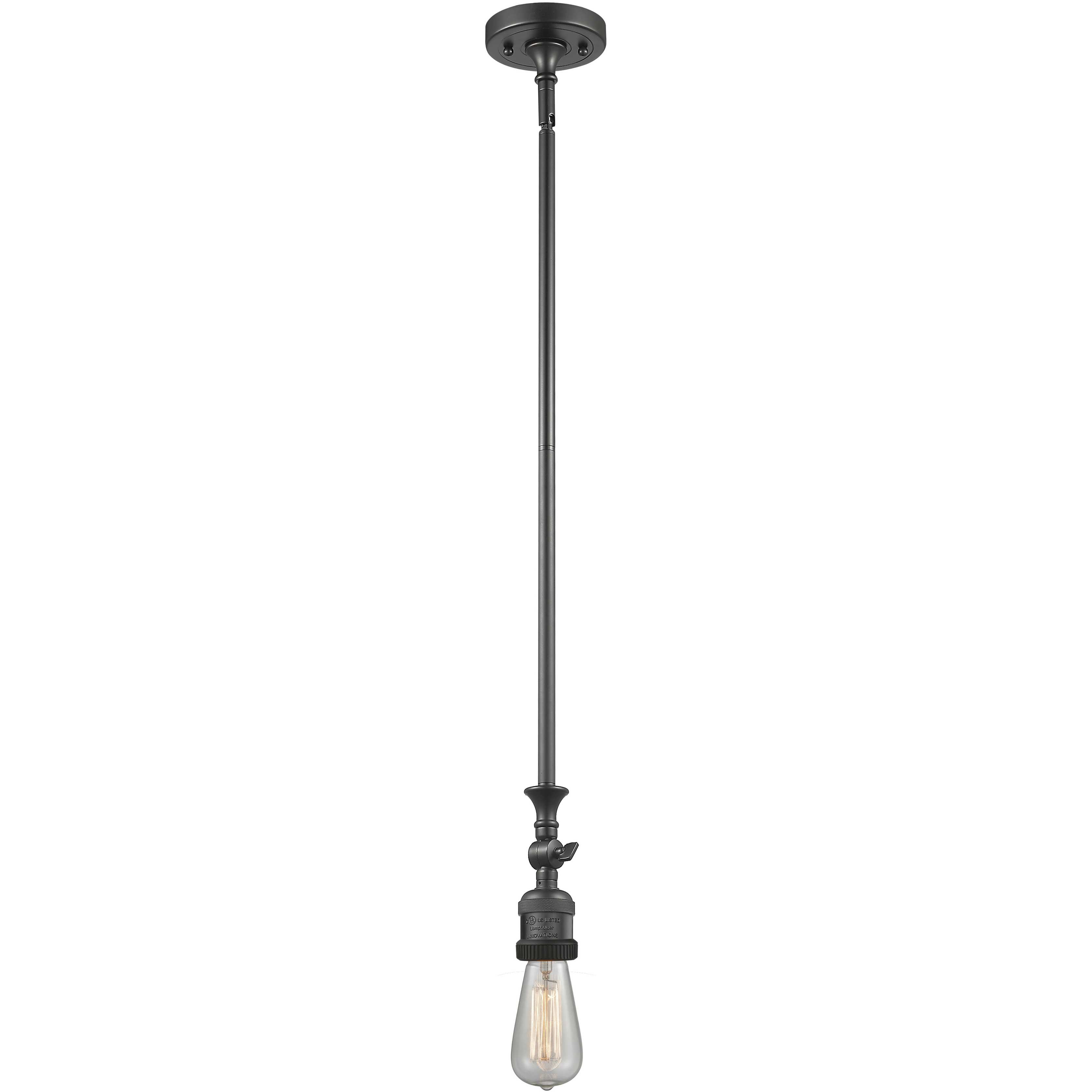 Franklin Restoration Bare Bulb 1 Light 4 inch Oil Rubbed Bronze Mini Pendant Ceiling Light in Incandescent, Franklin Restoration