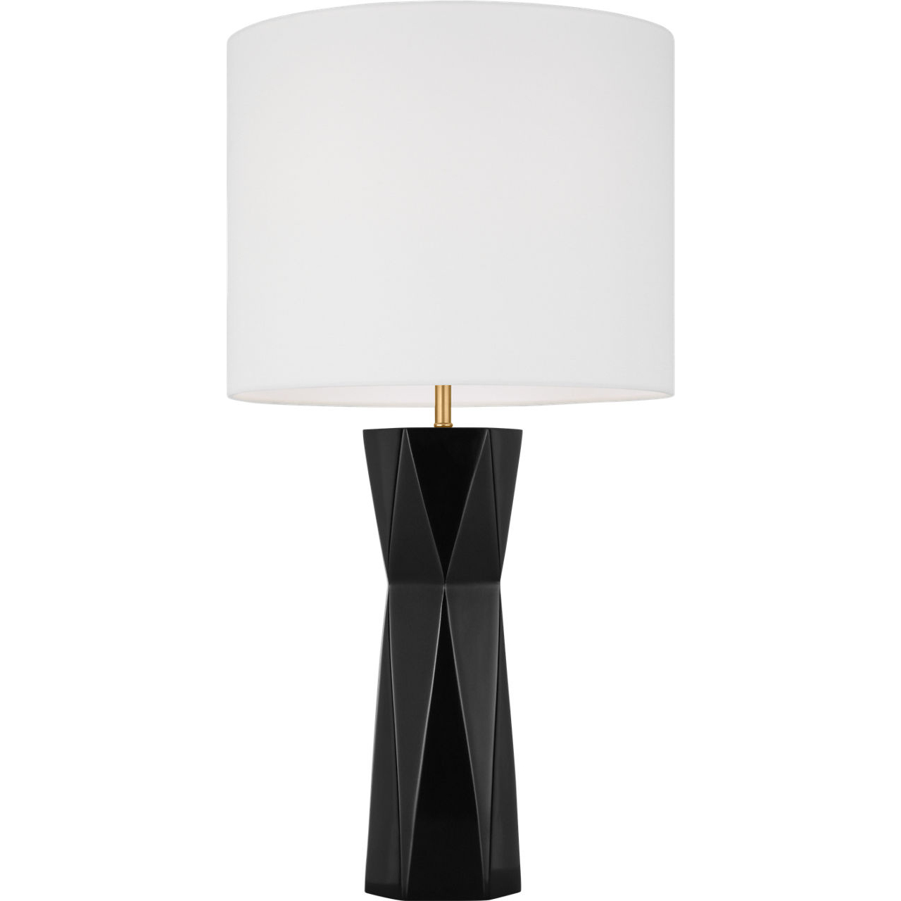 Drew & Jonathan Fernwood 26.5 inch 9 watt Gloss Black Table Lamp Portable Light