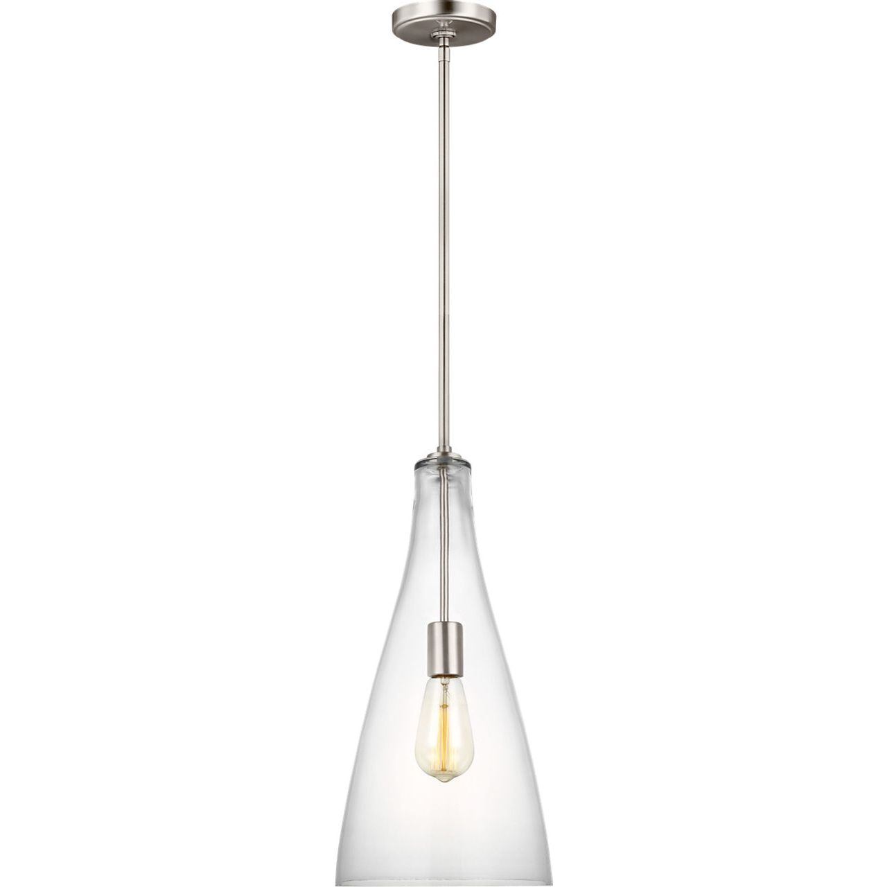 Arilda 1 Light 9 inch Brushed Nickel Pendant Ceiling Light