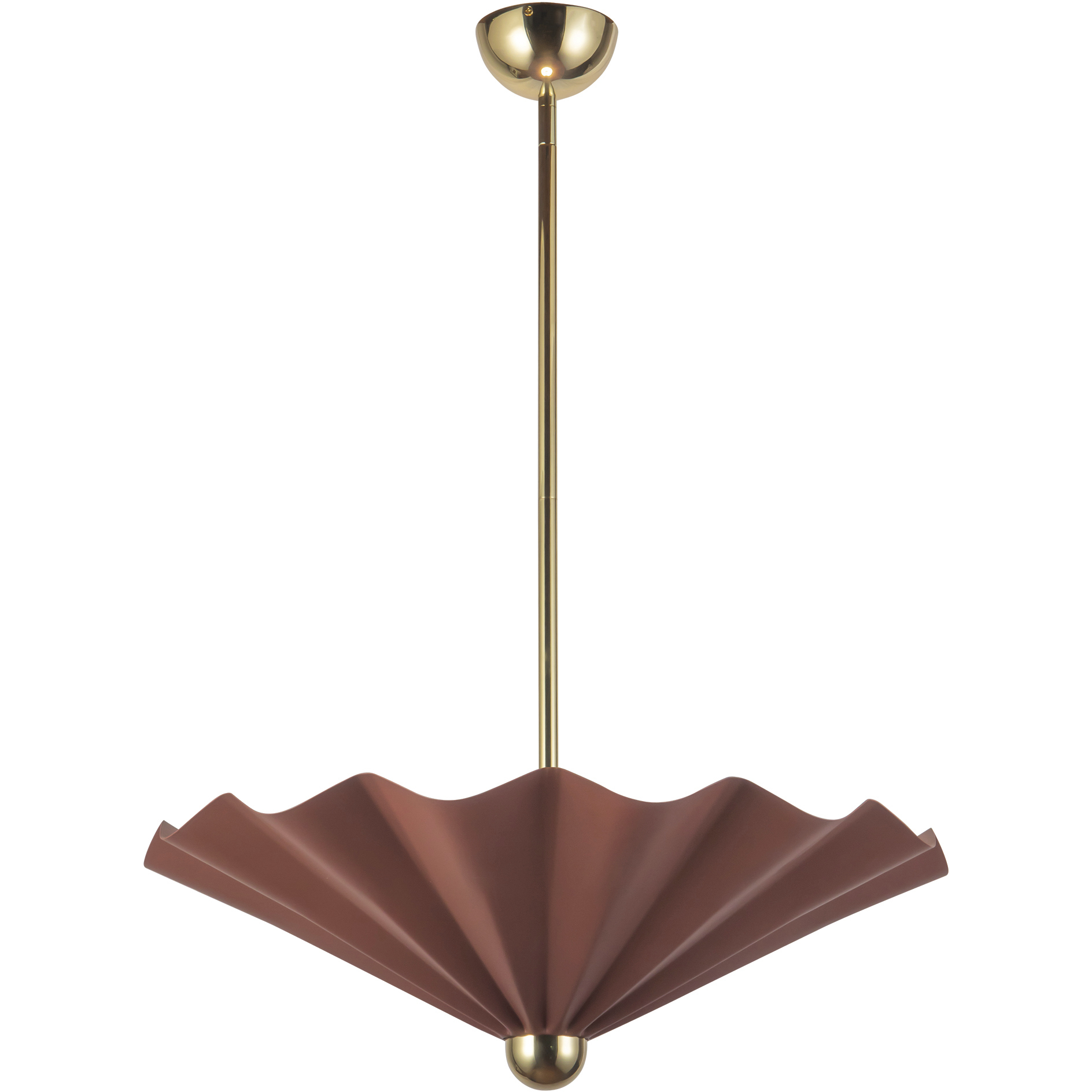 Furrow 25 inch Burgundy Pendant Ceiling Light