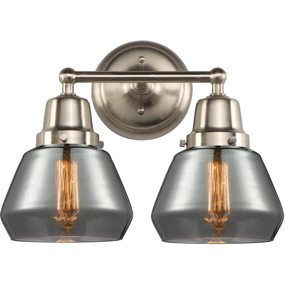 Aditi Fulton 2 Light 14.75 inch Brushed Satin Nickel Bath Vanity Light Wall Light, Aditi