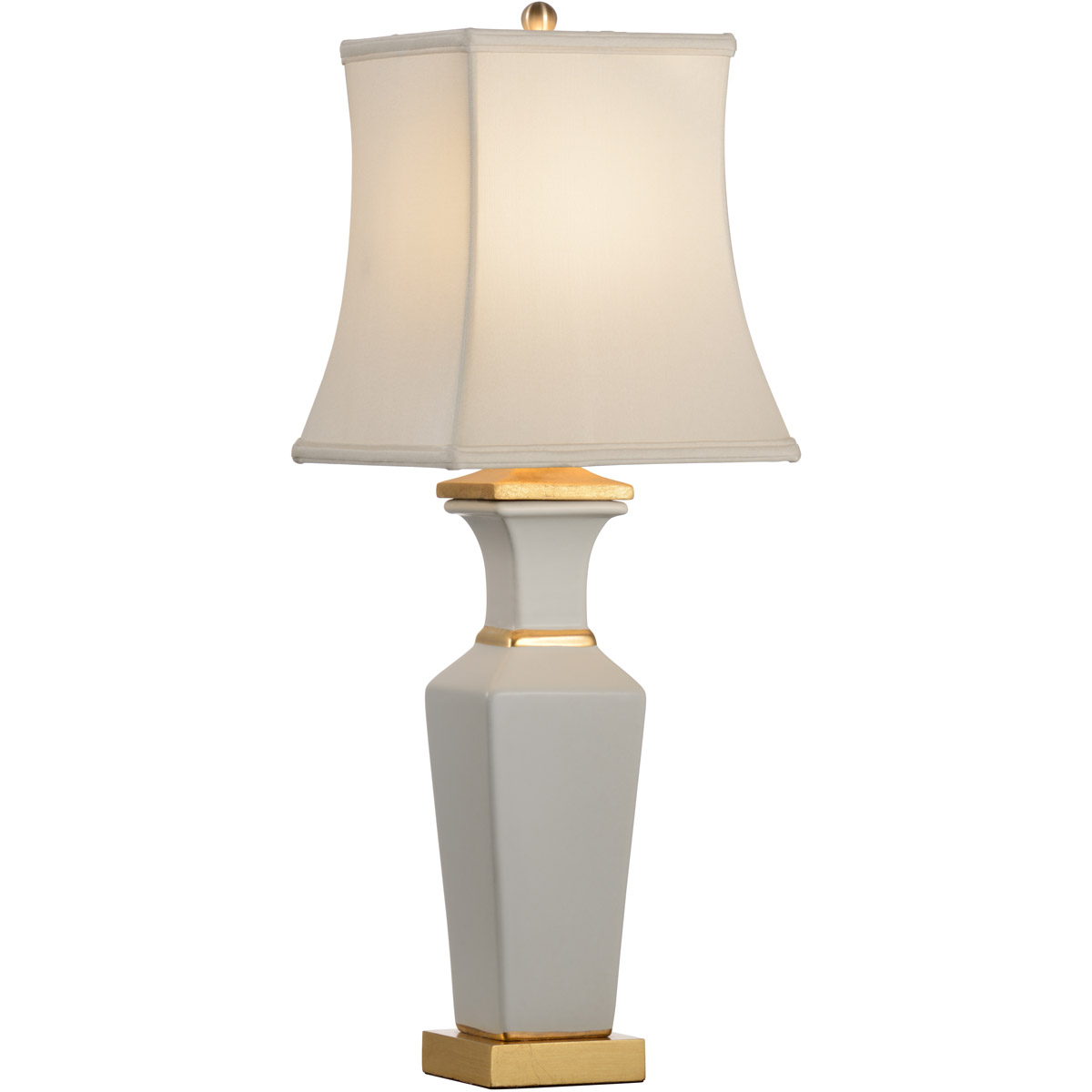 Chelsea House 26 inch 100.00 watt Light Gray Glaze/Metallic Gold/Gold Leaf Table Lamp Portable Light