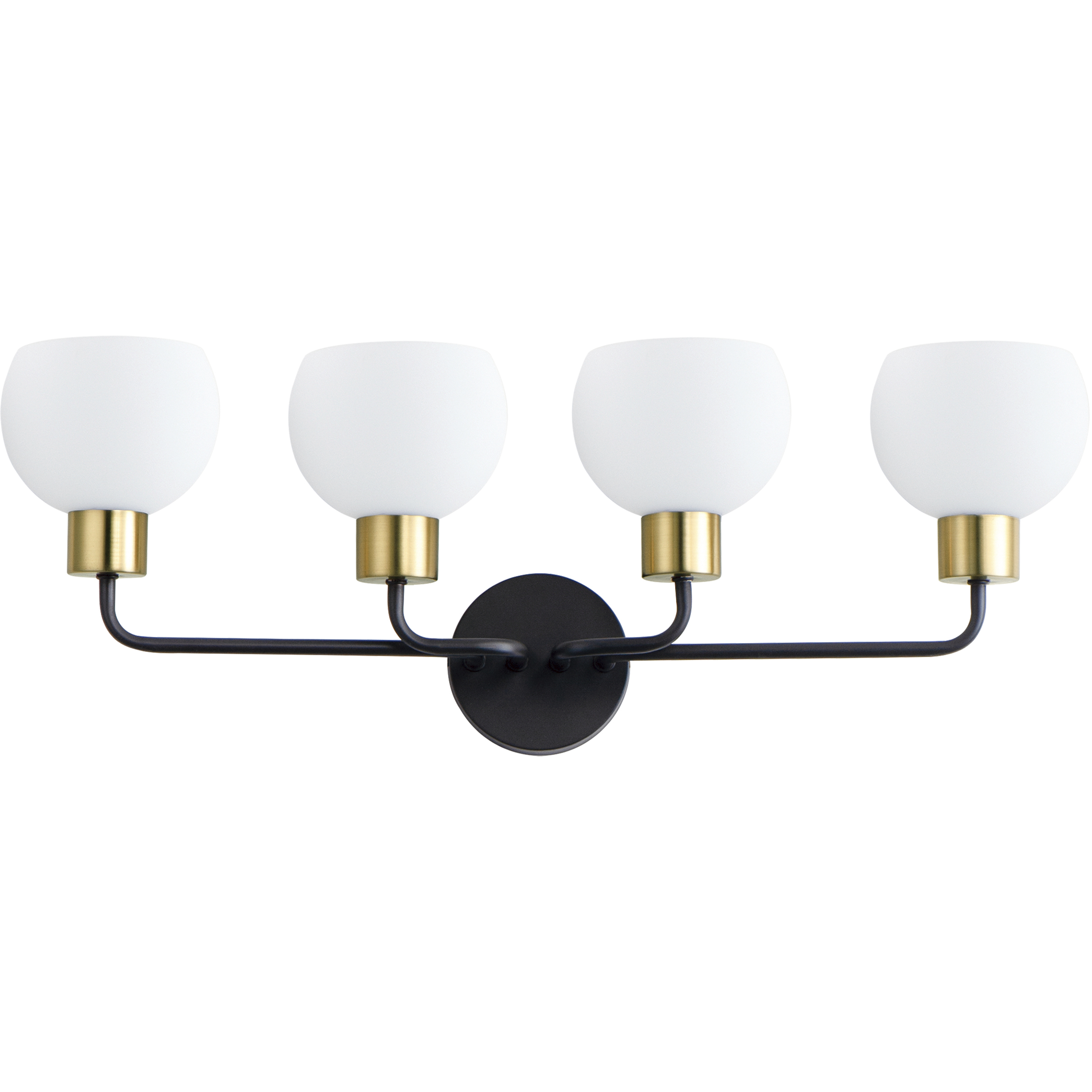 Coraline 4 Light 29.5 inch Bronze and Satin Brass Bath Vanity Wall Light in Bronze/Satin Brass