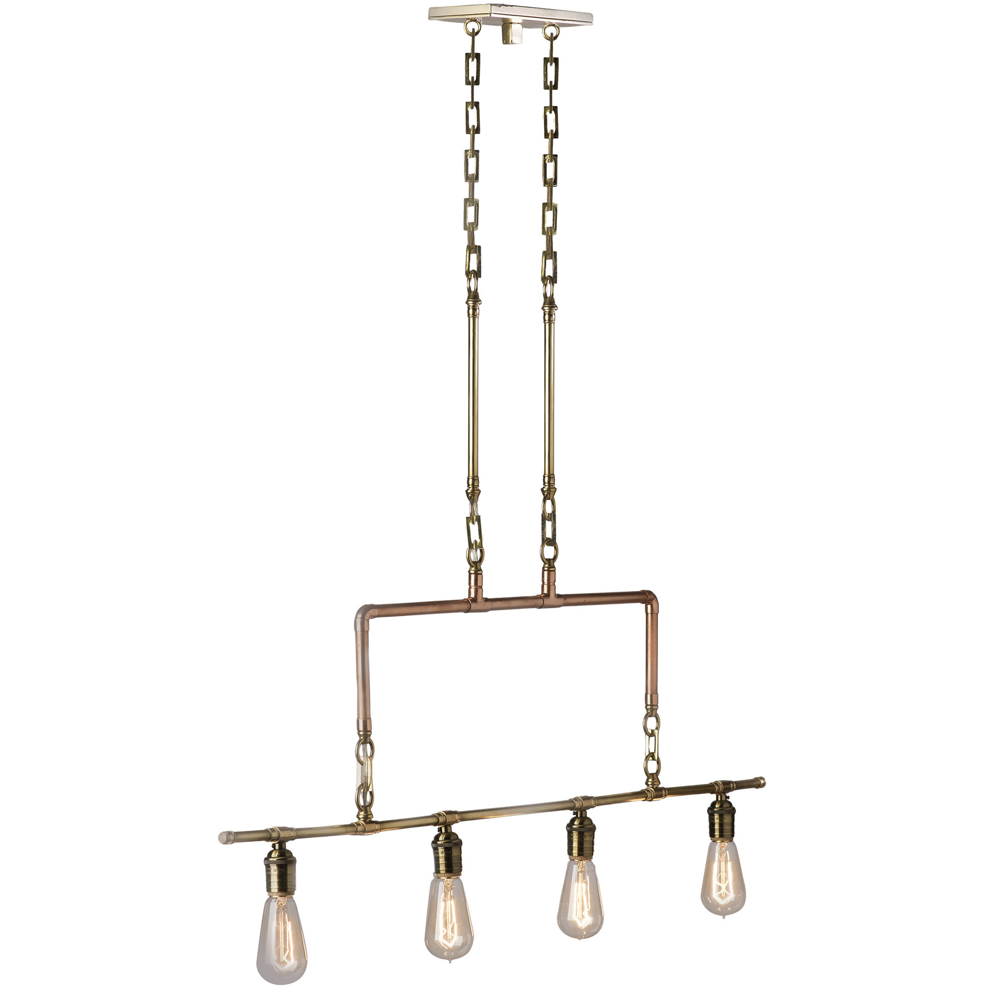 New Traditional 4 Light Copper Chandelier Ceiling Light