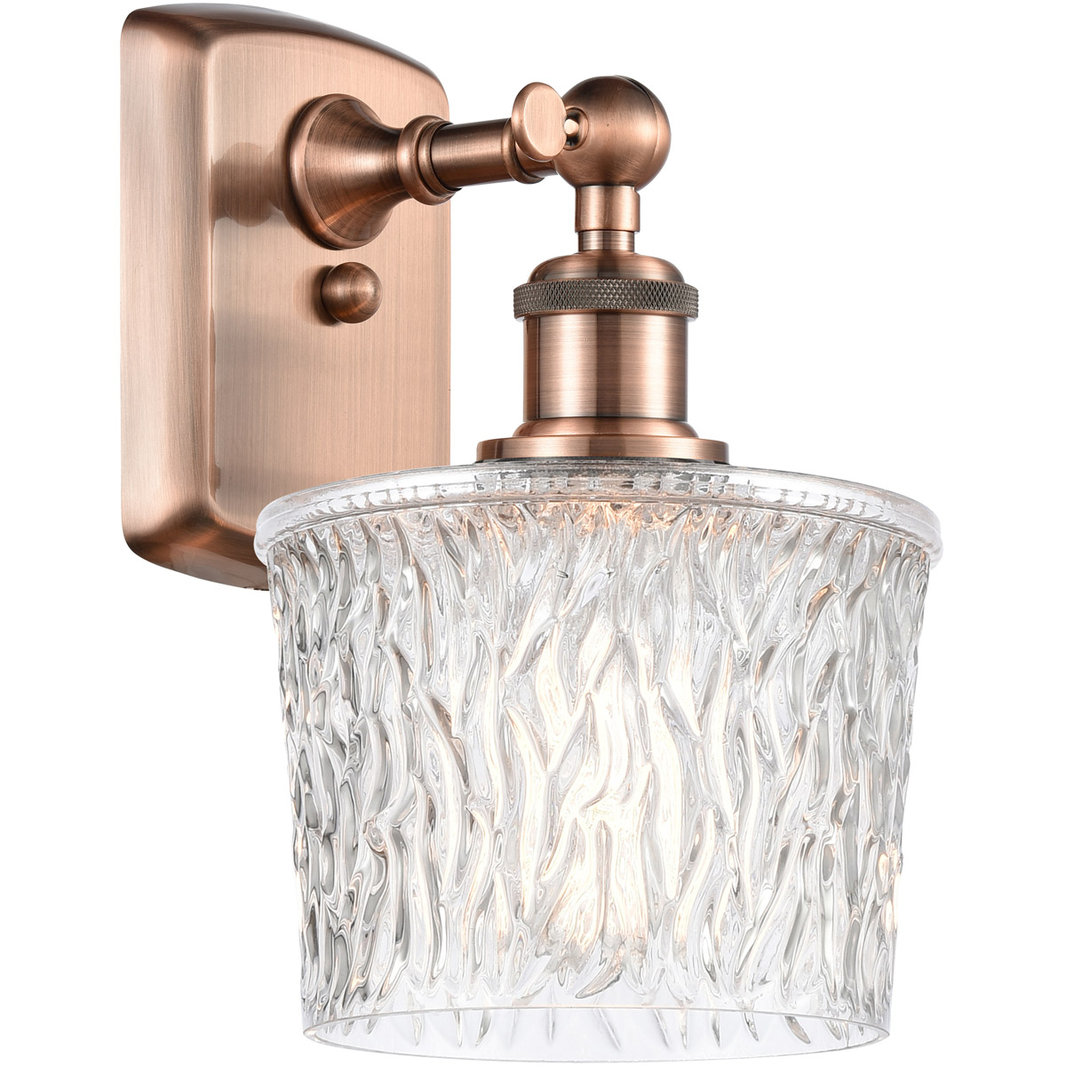 Ballston Niagra 1 Light 7 inch Antique Copper Sconce Wall Light, Ballston