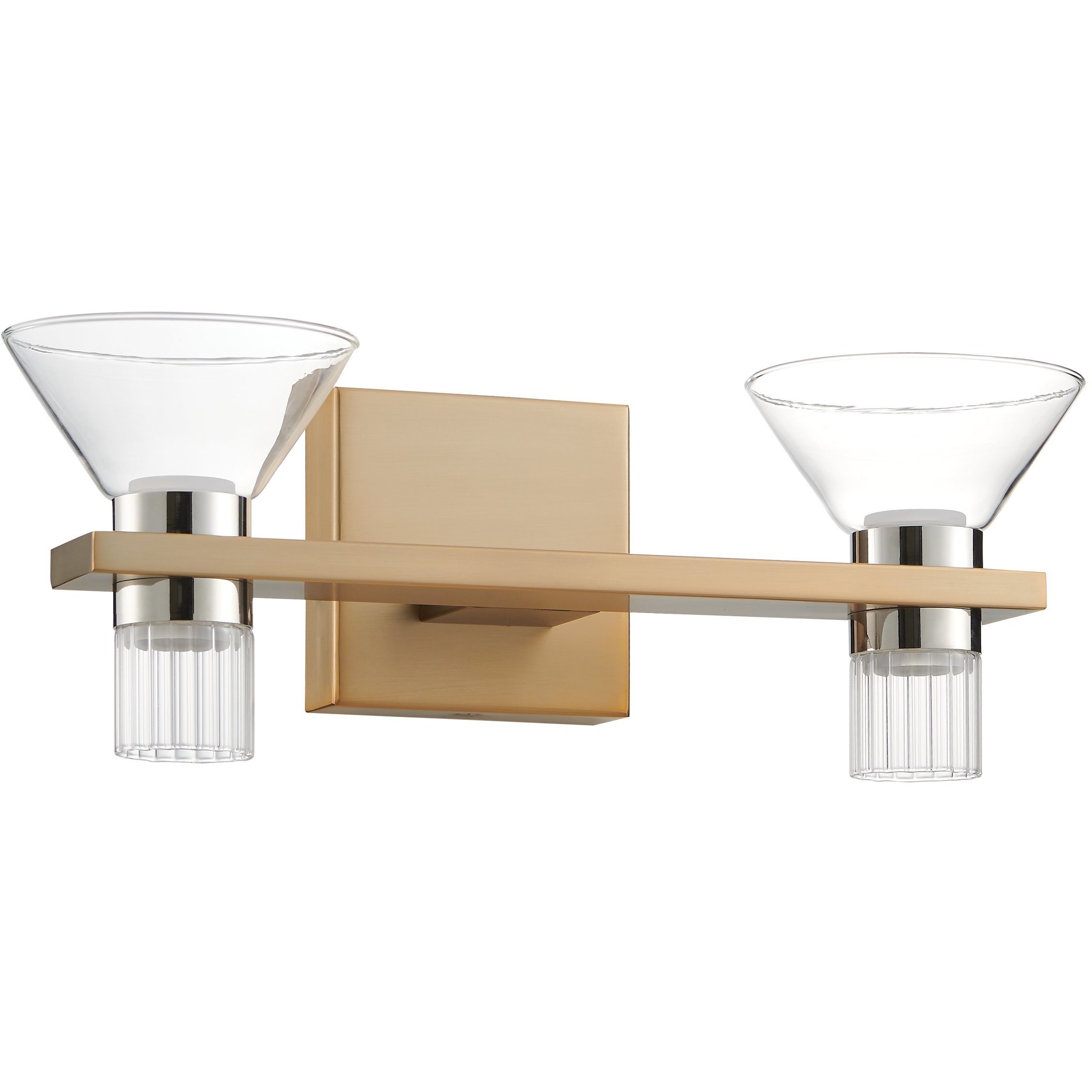 Blake LED 16.5 inch Champagne Gold and Polished Nickel Vanity Light Wall Light
