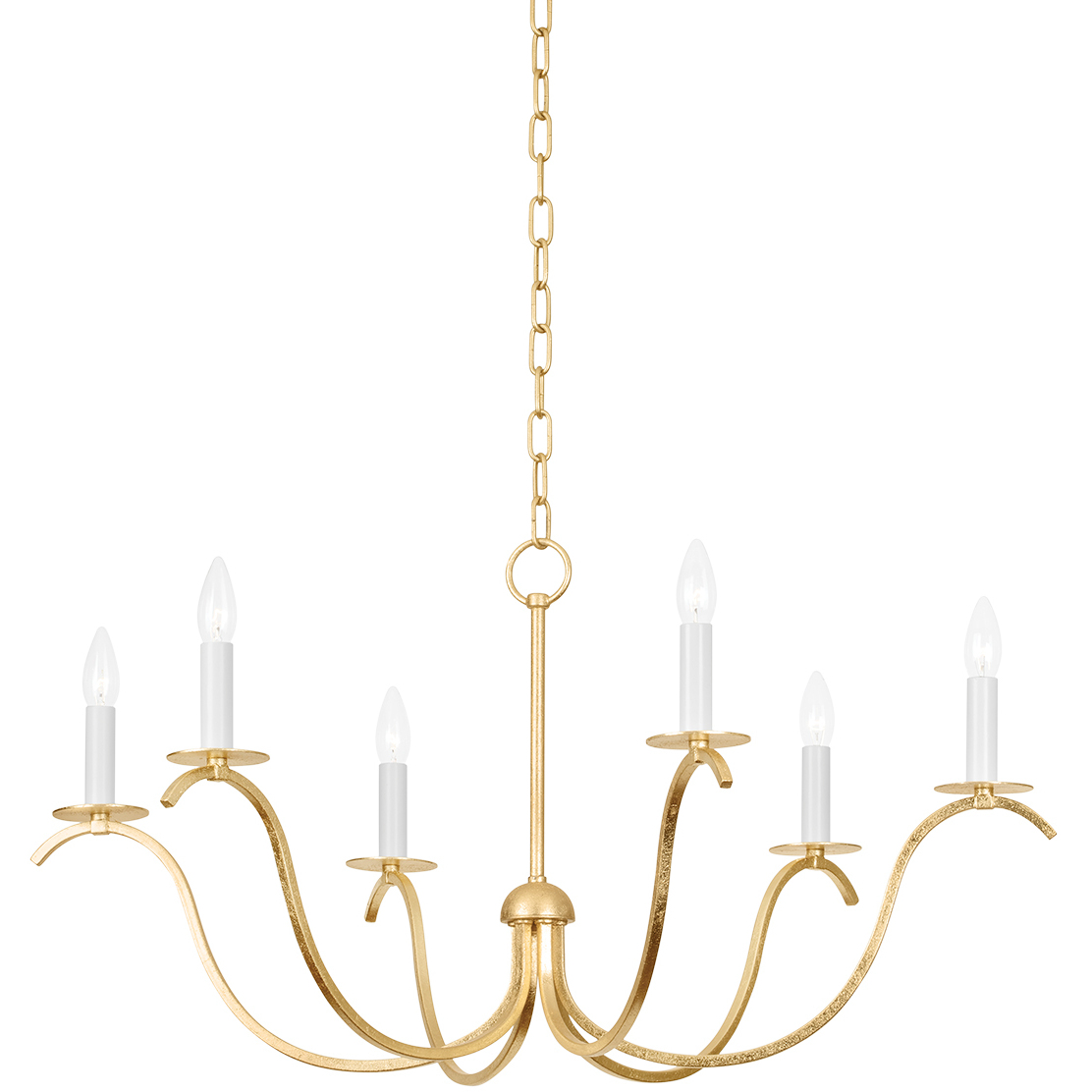 Mitzi H809806-GL Jaclin 6 Light 34.5 inch Gold Leaf