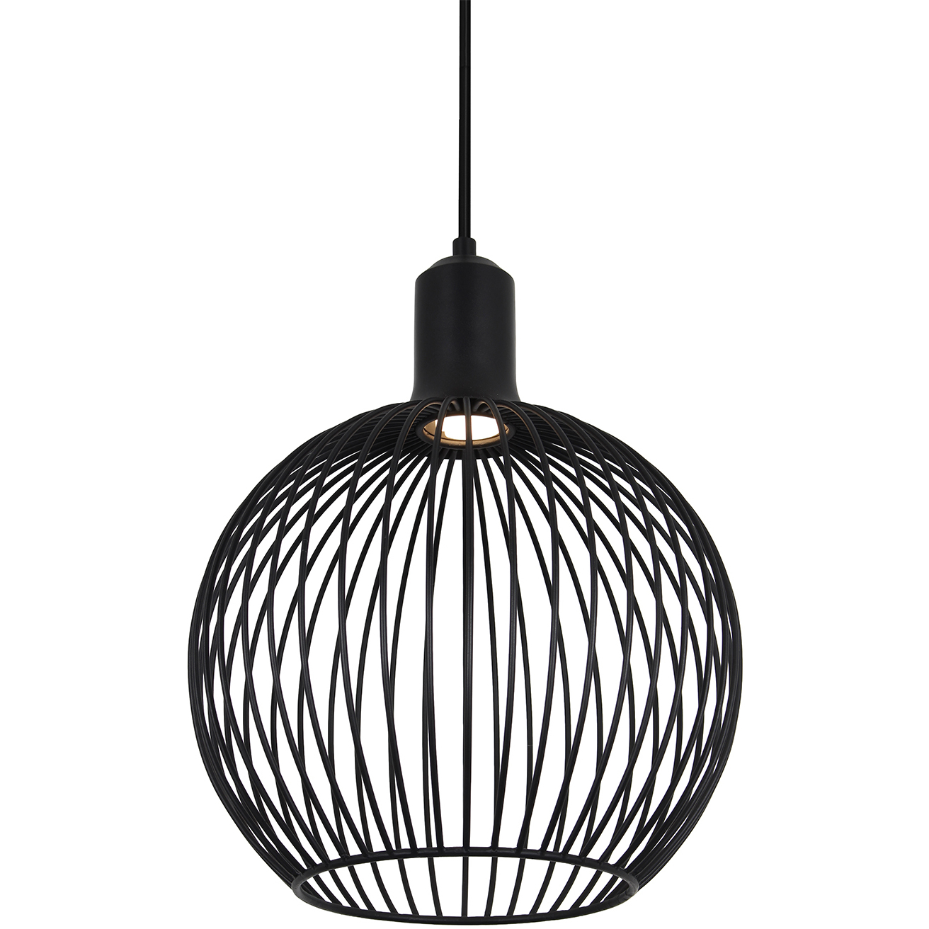 Orland Family 12 inch Matte Black Pendant Ceiling Light in 12" D x 12" W x 15.25" H, EVOLV