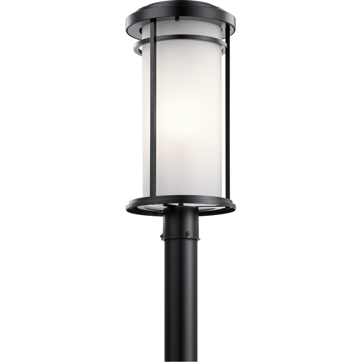 Toman 1 Light 22 inch Black Outdoor Post Lantern in Incandescent