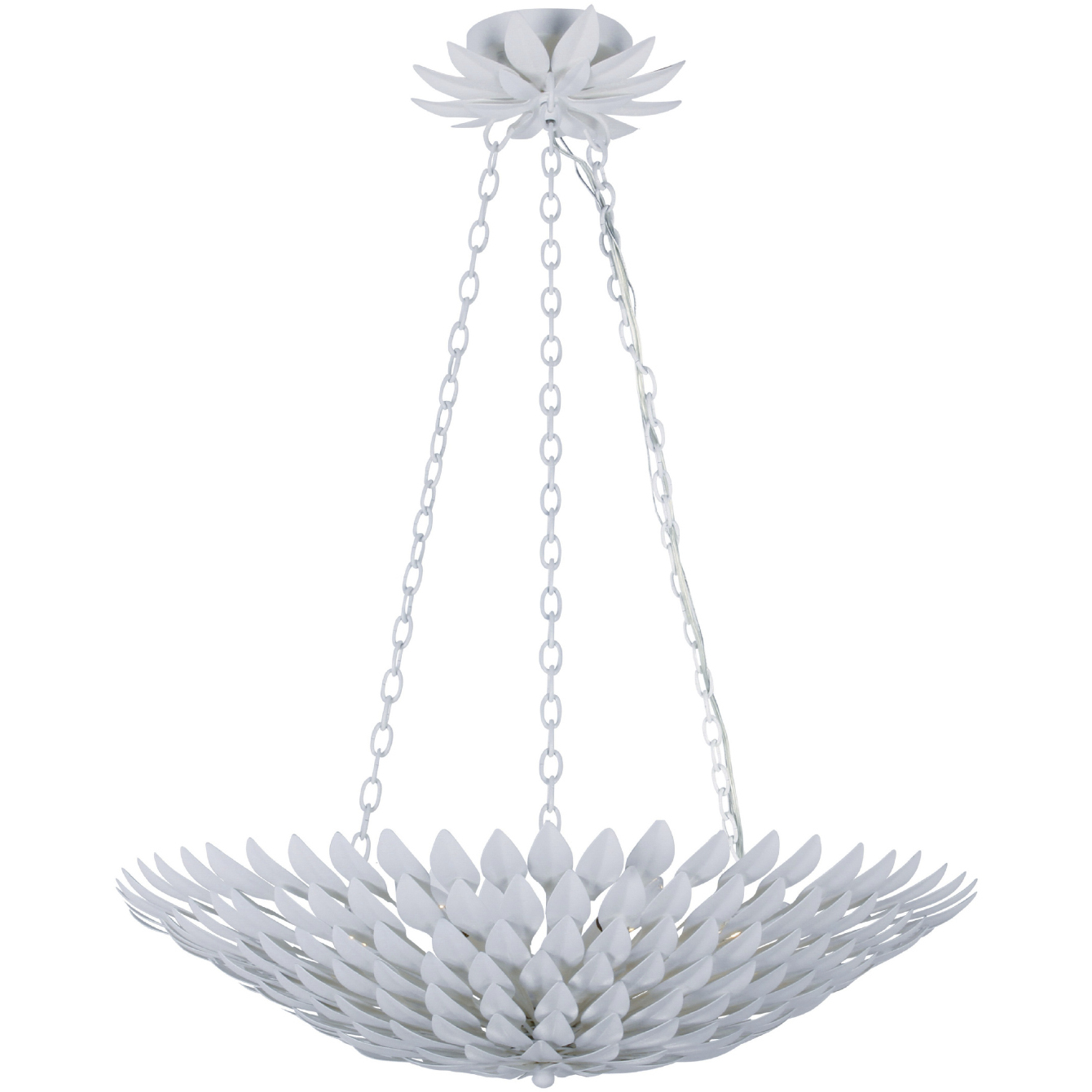 Broche 6 Light 24.5 inch Matte White Chandelier Ceiling Light