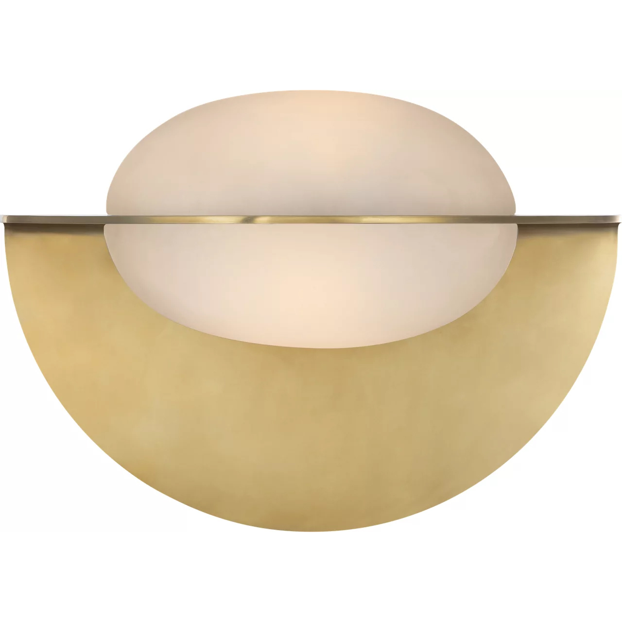Kelly Wearstler Fosse LED 12 inch Antique-Burnished Brass Invertable Oval Sconce Wall Light