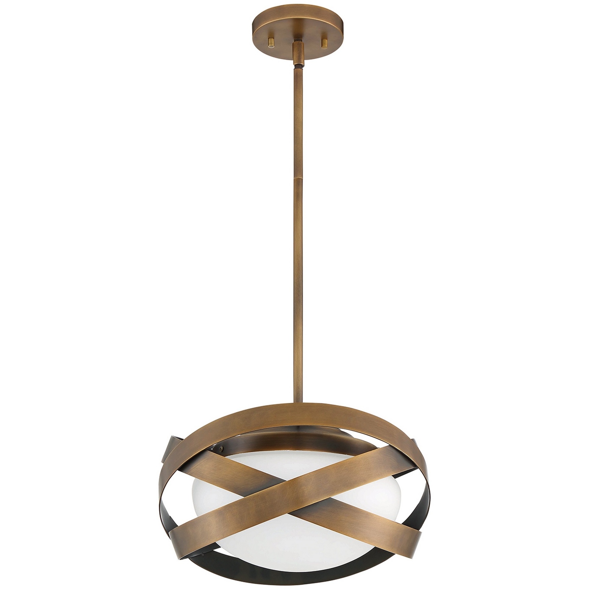 Saturn 1 Light 13 inch Brass Pendant Ceiling Light
