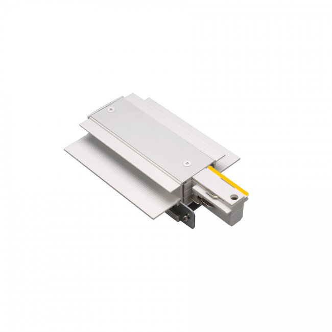 Recessed Live End Connector 1 Light 120 White Track Accessory Ceiling Light