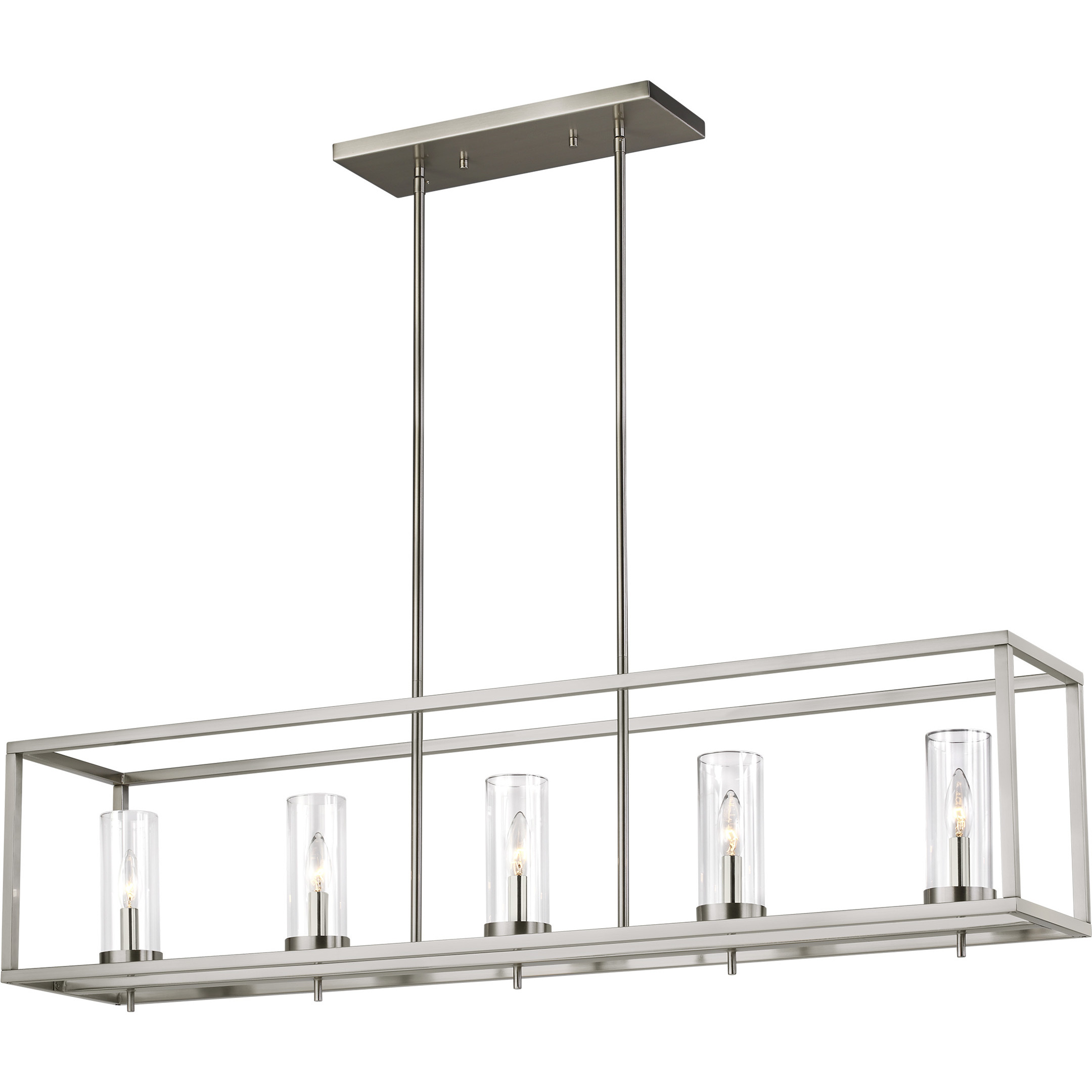 Sean Lavin Zire 5 Light 48 inch Brushed Nickel Island Pendant Ceiling Light